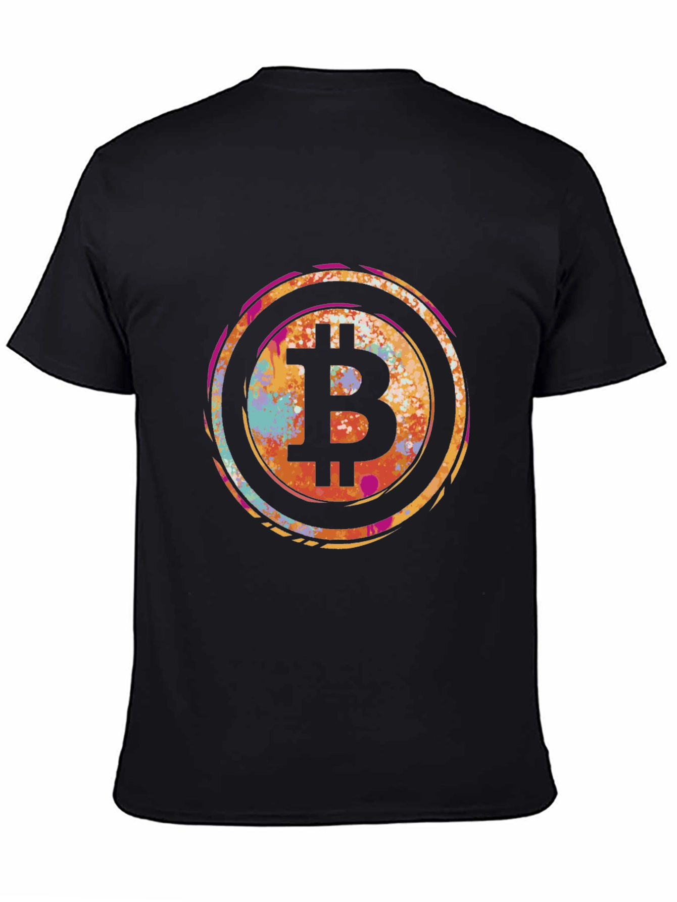 Bitcoin Splash Graphic Tee - Crypto Fan T-Shirt