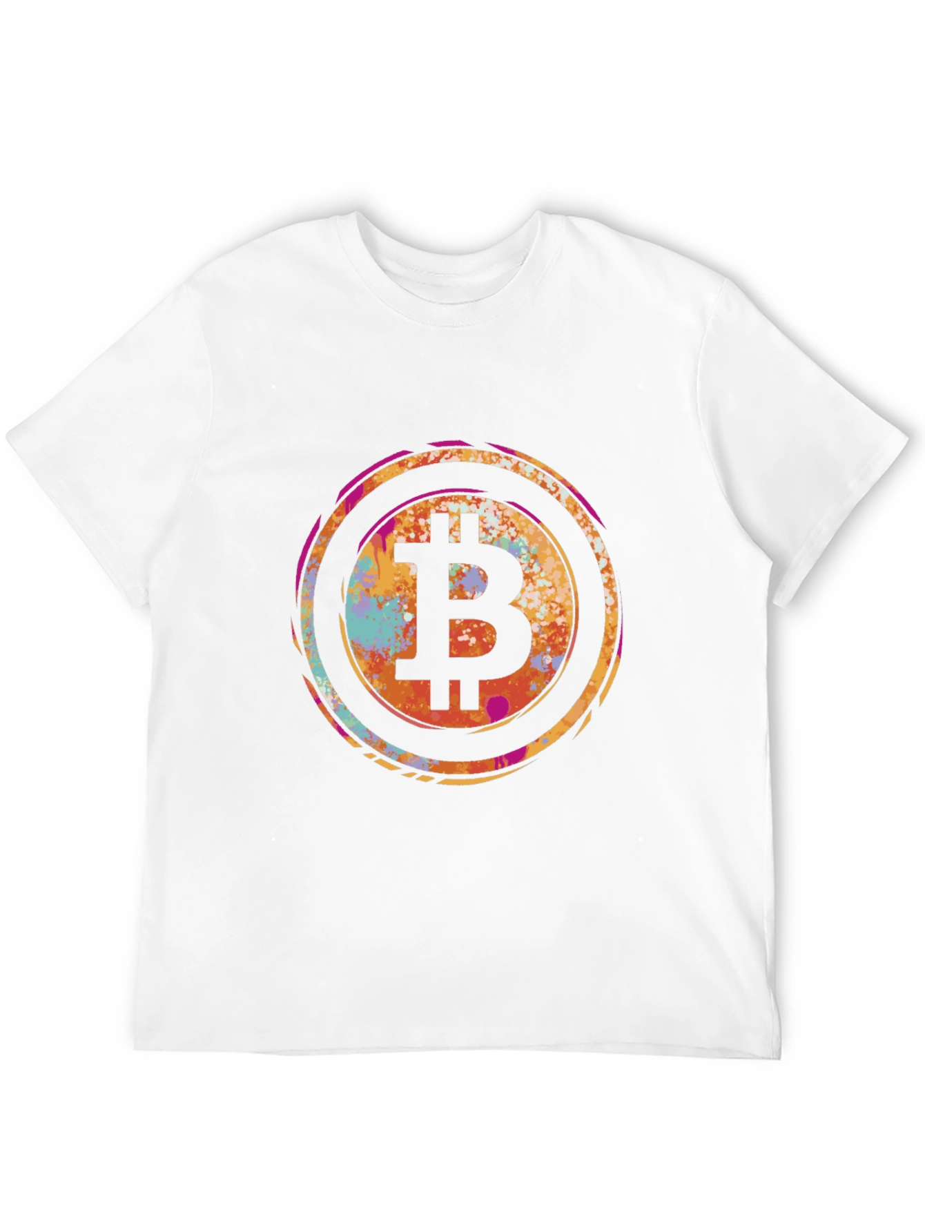 Bitcoin Splash Graphic Tee - Crypto Fan T-Shirt