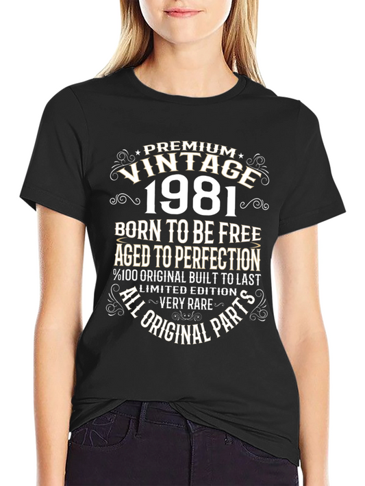 Vintage 1981 T-Shirt - Born to Be Free