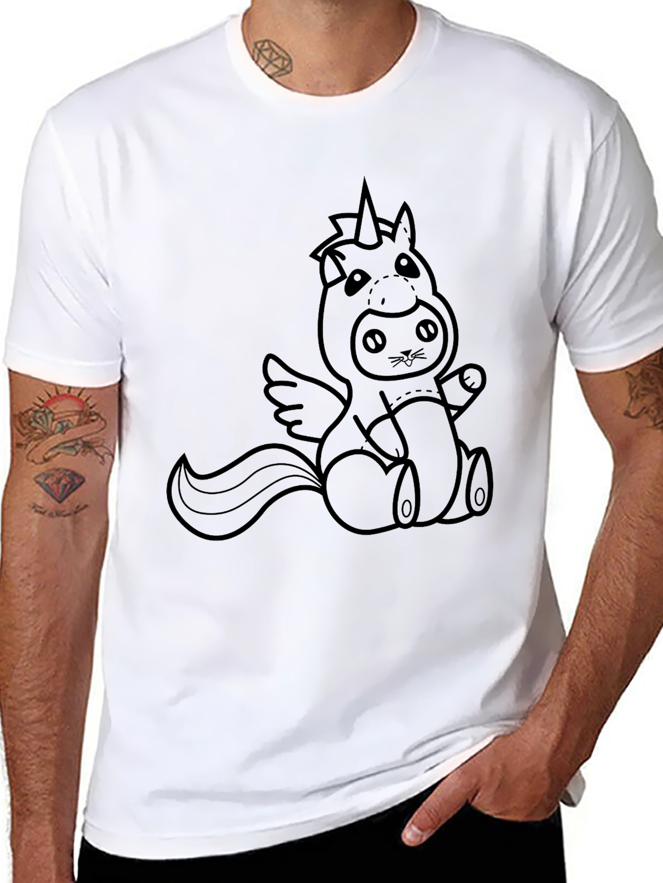 Unicorn Cat Costume T-Shirt