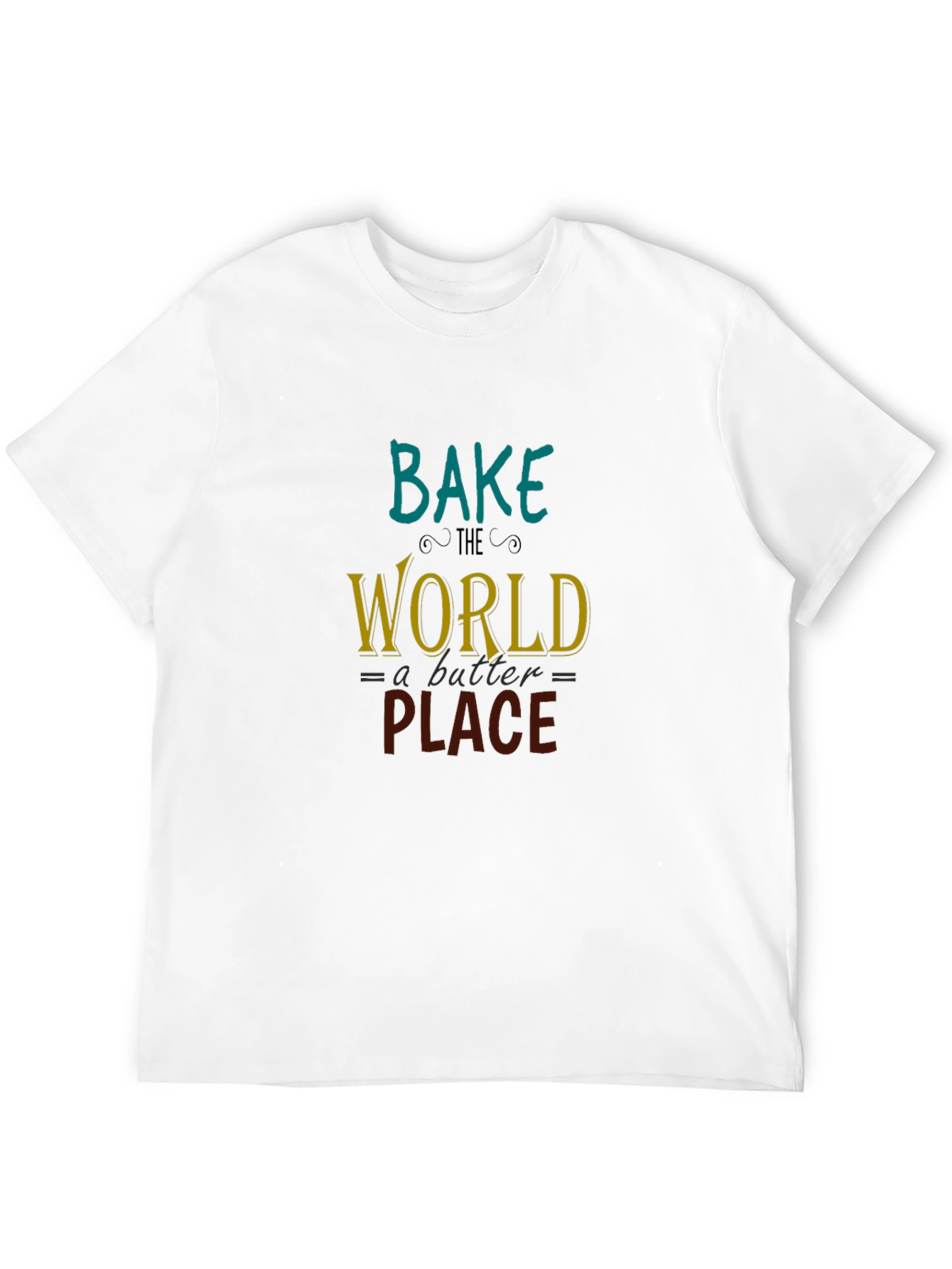 Bake the World T-Shirt: Black Cotton Tee