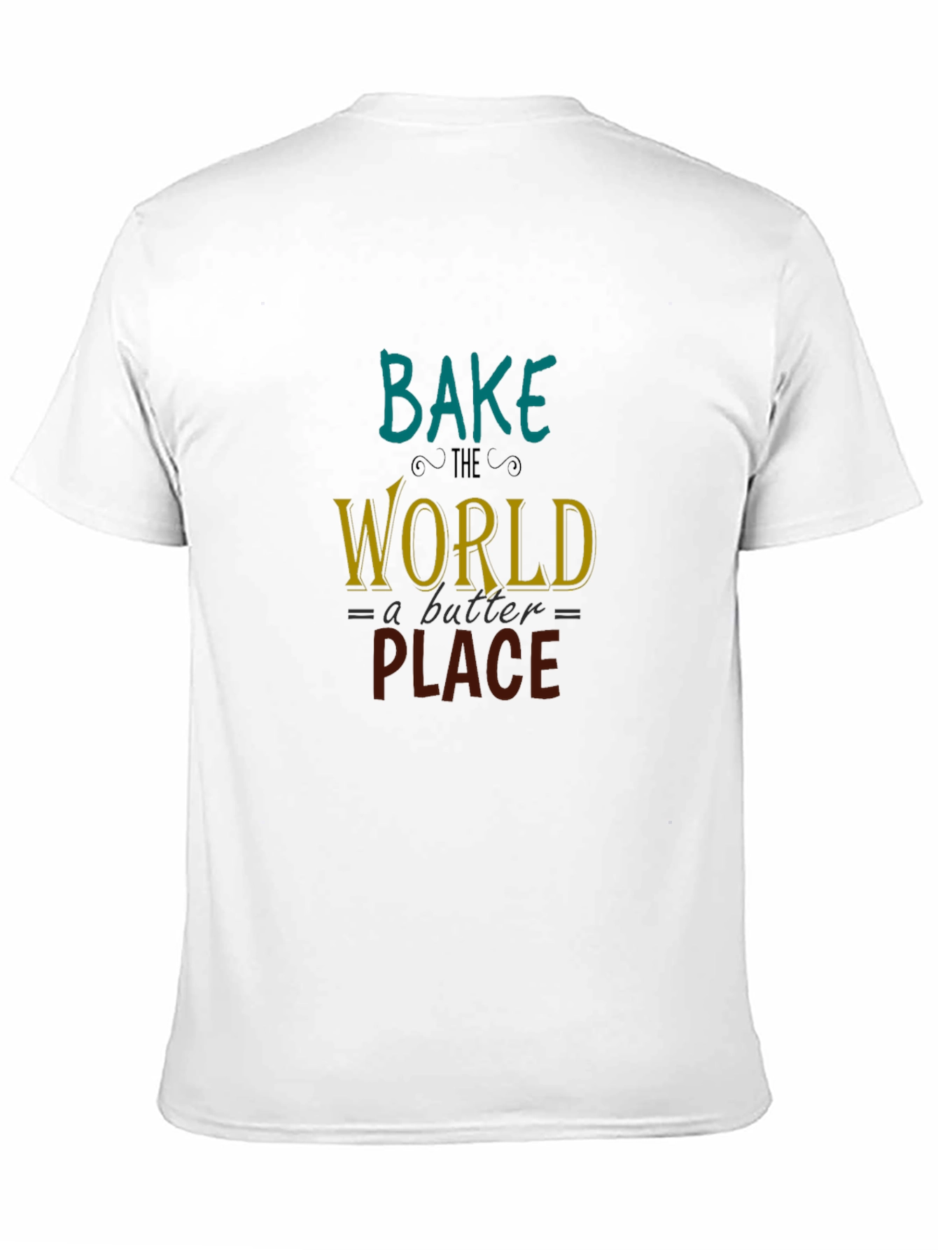 Bake the World T-Shirt: Black Cotton Tee