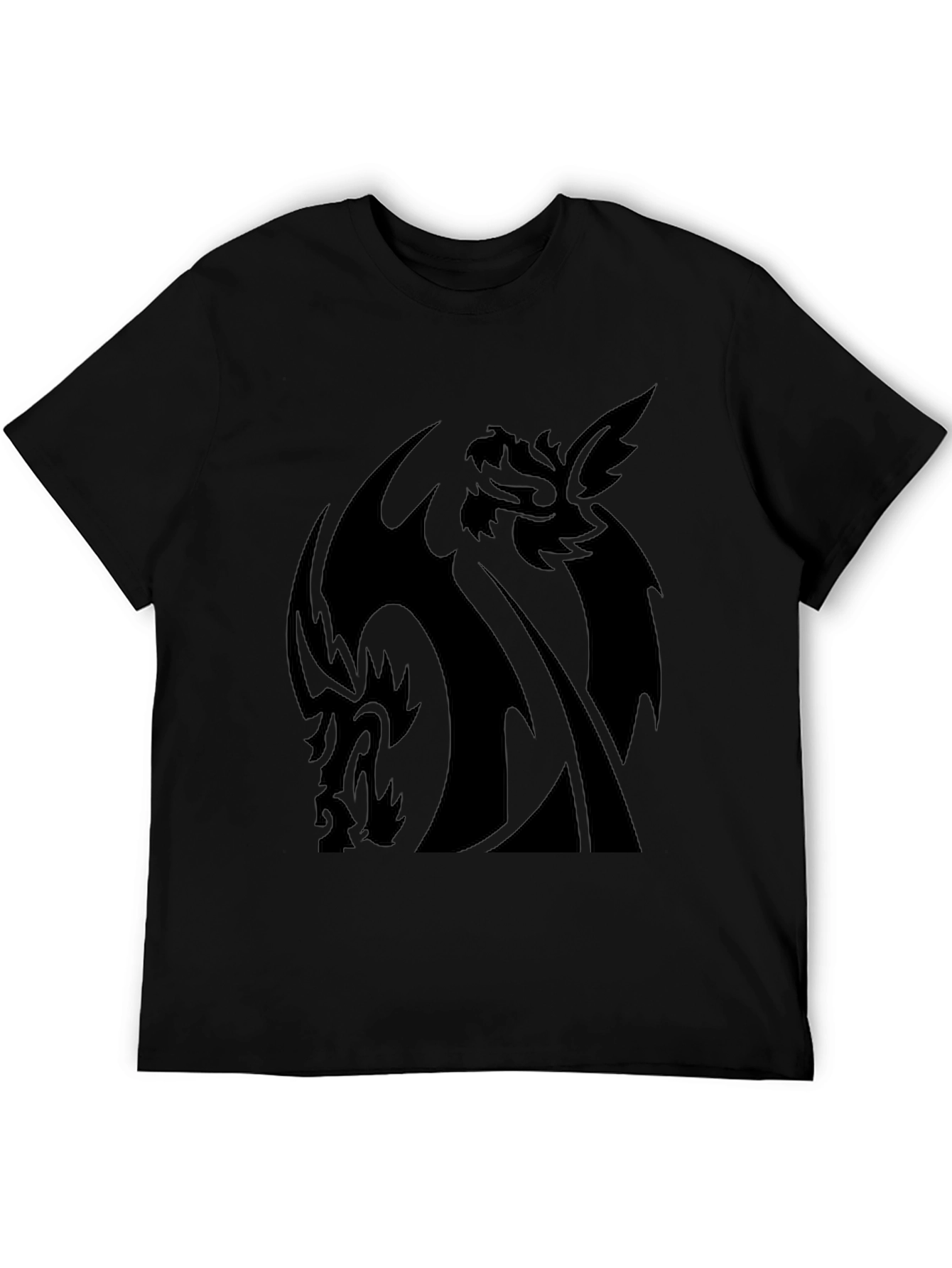 Black Dragon Graphic Print T-Shirt