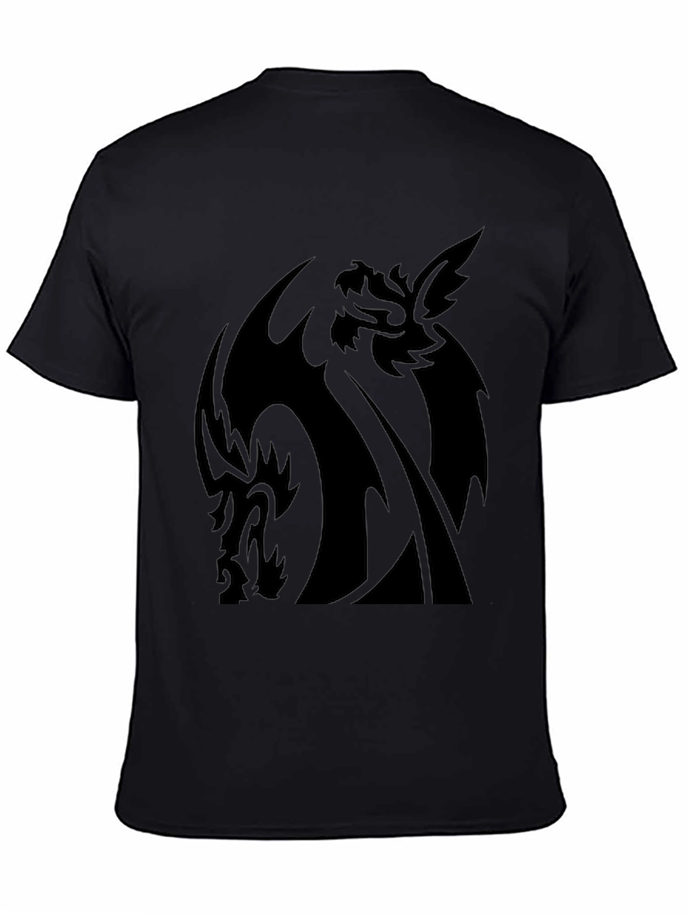 Black Dragon Graphic Print T-Shirt