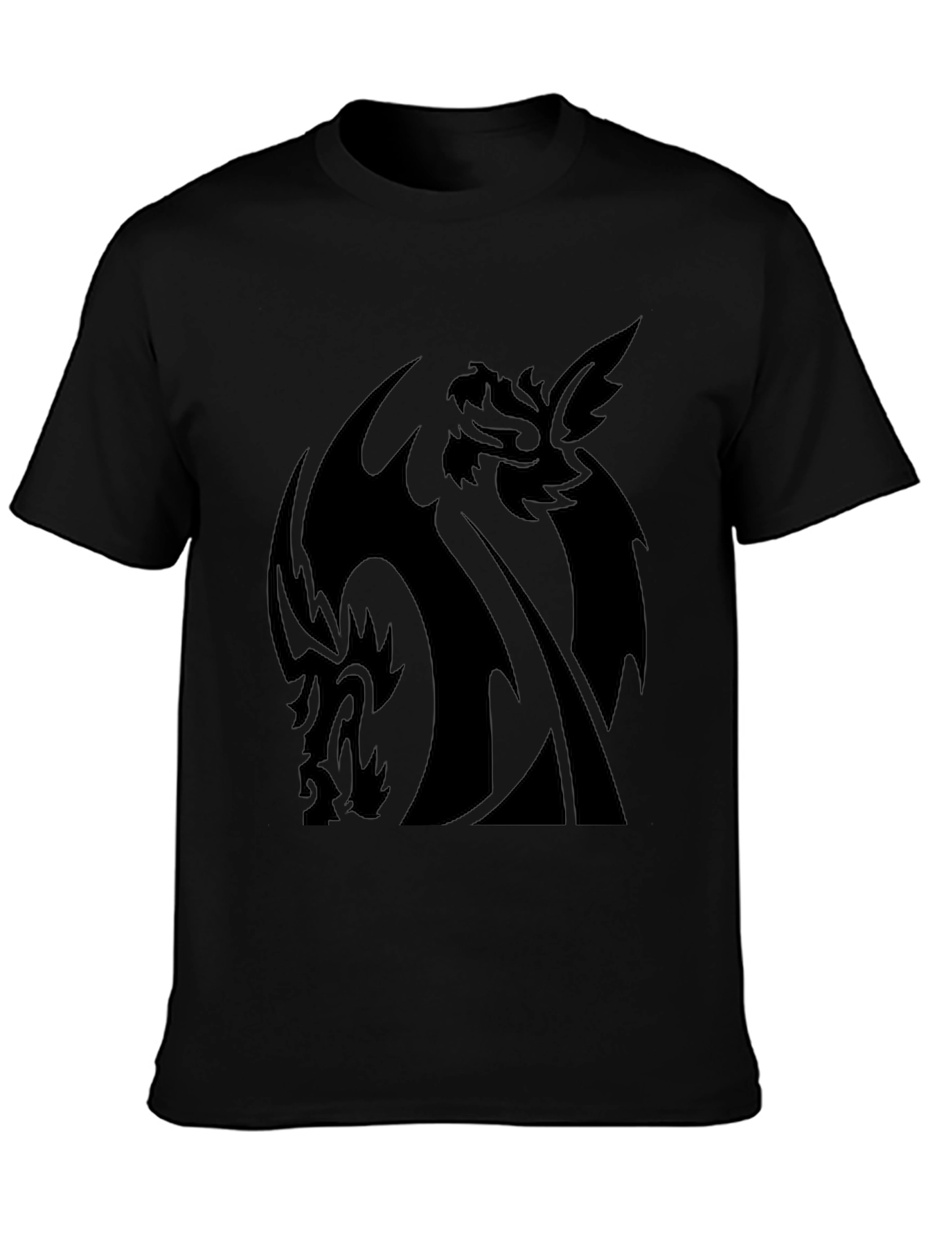 Black Dragon Graphic Print T-Shirt
