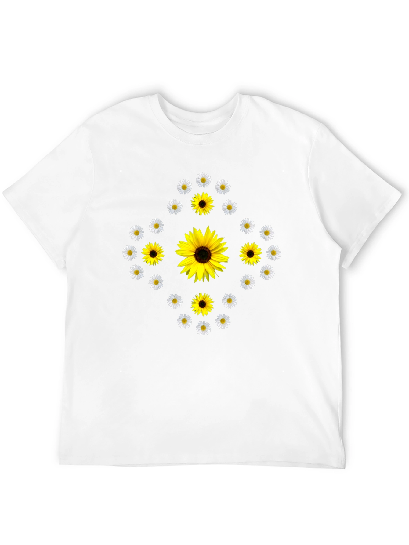 Sunflower & Daisy Graphic Tee - Black