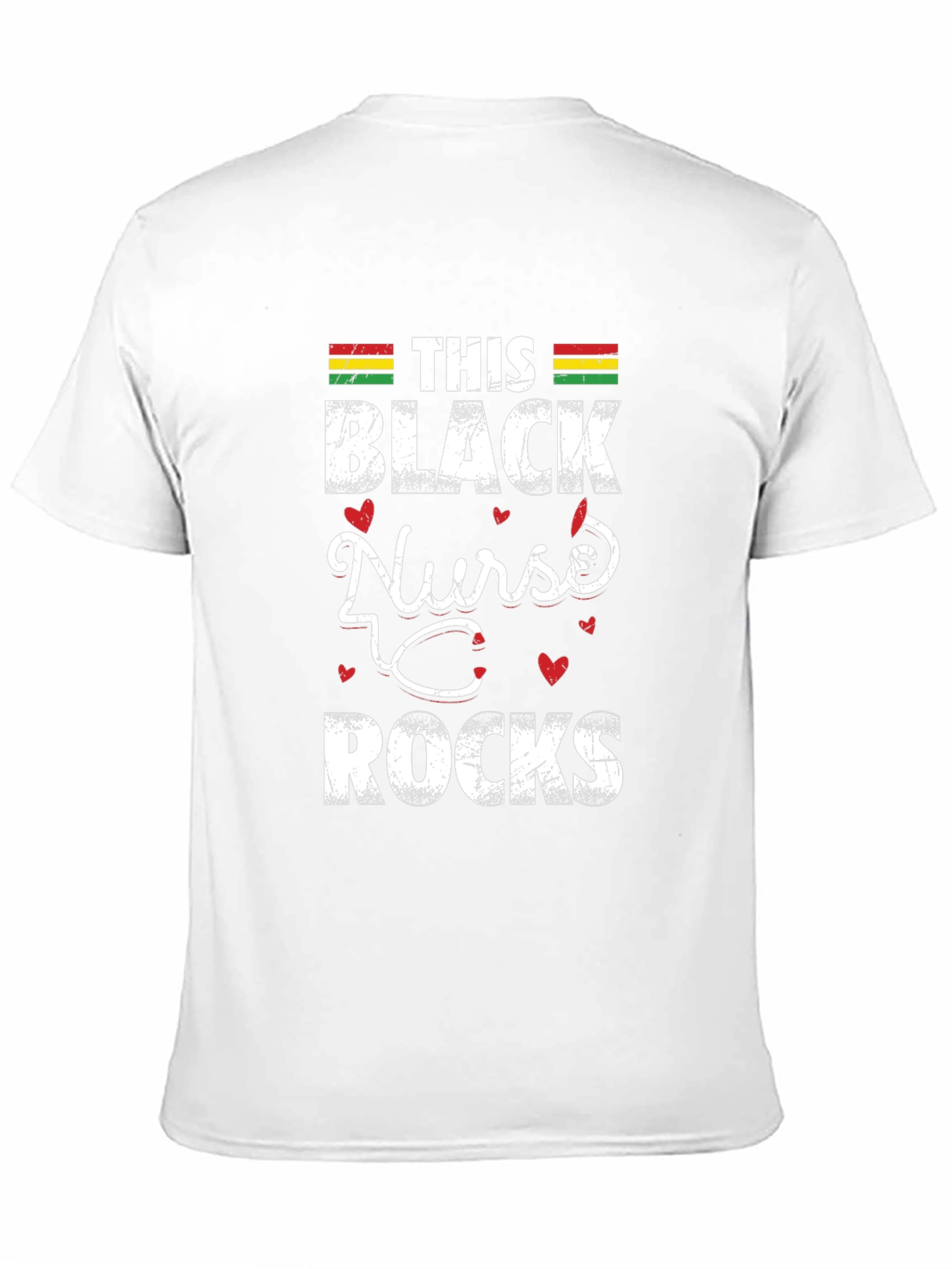 Black Nurse Rocks T-Shirt - Healthcare Pride