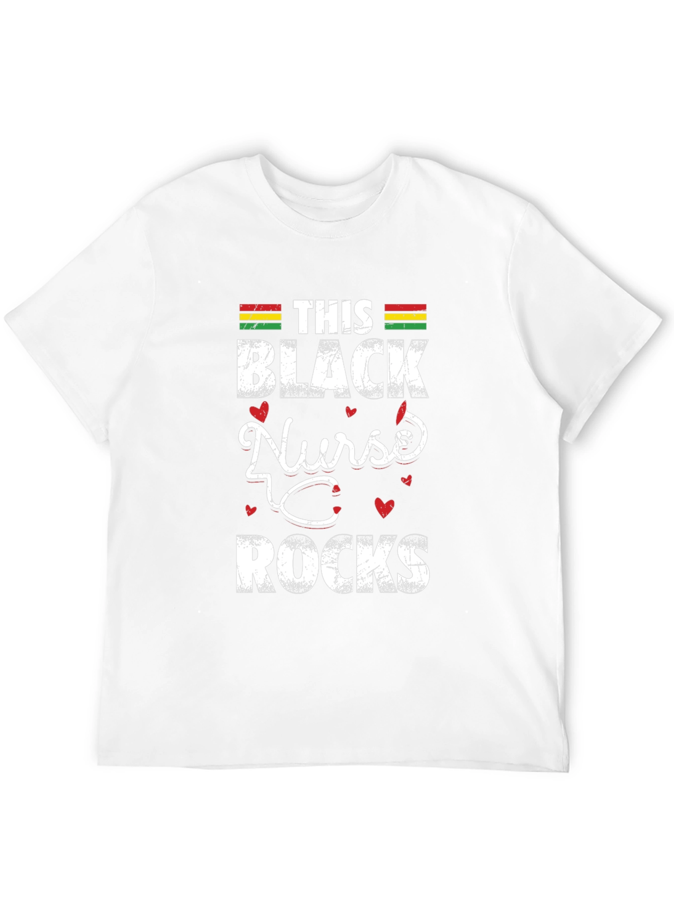 Black Nurse Rocks T-Shirt - Healthcare Pride