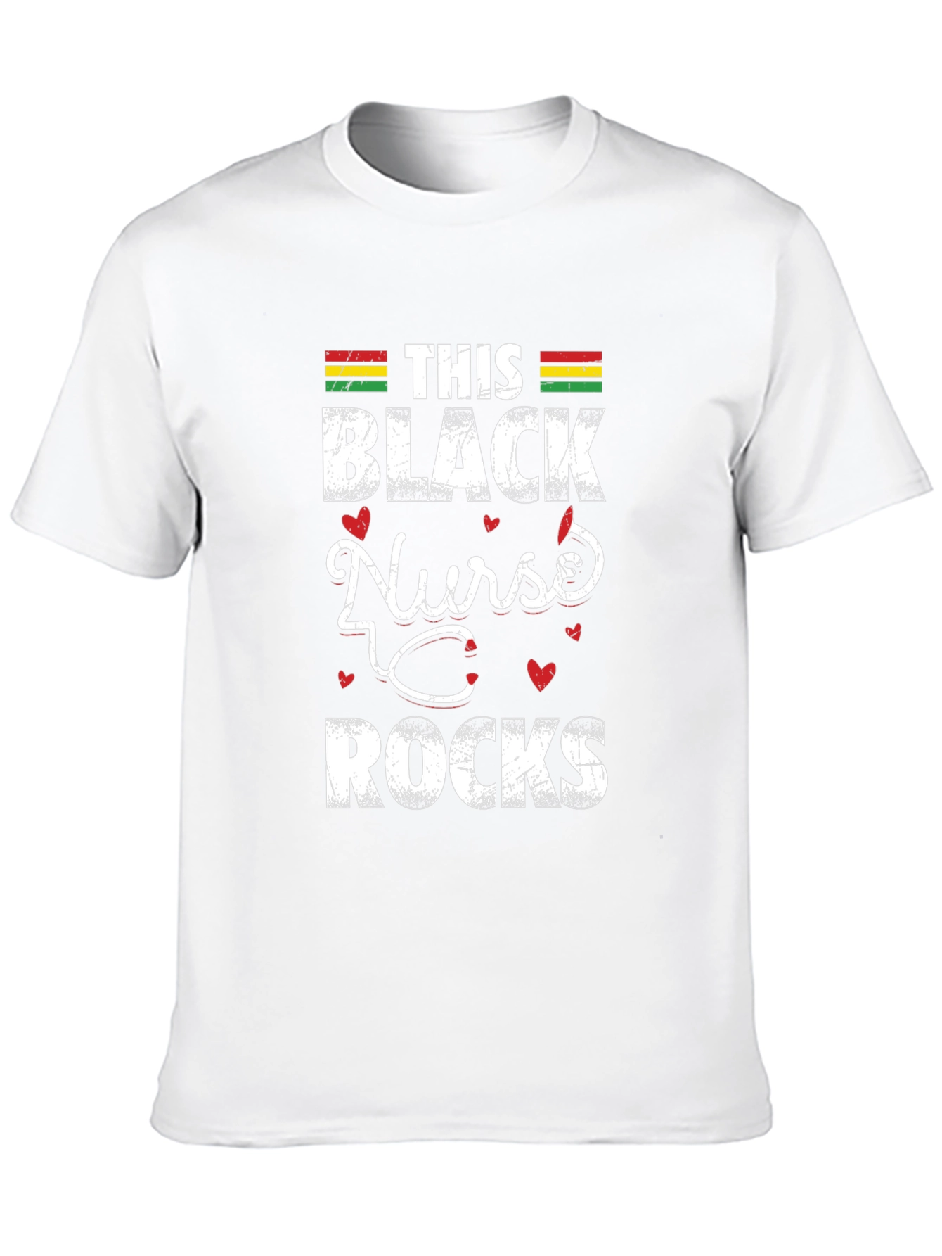Black Nurse Rocks T-Shirt - Healthcare Pride