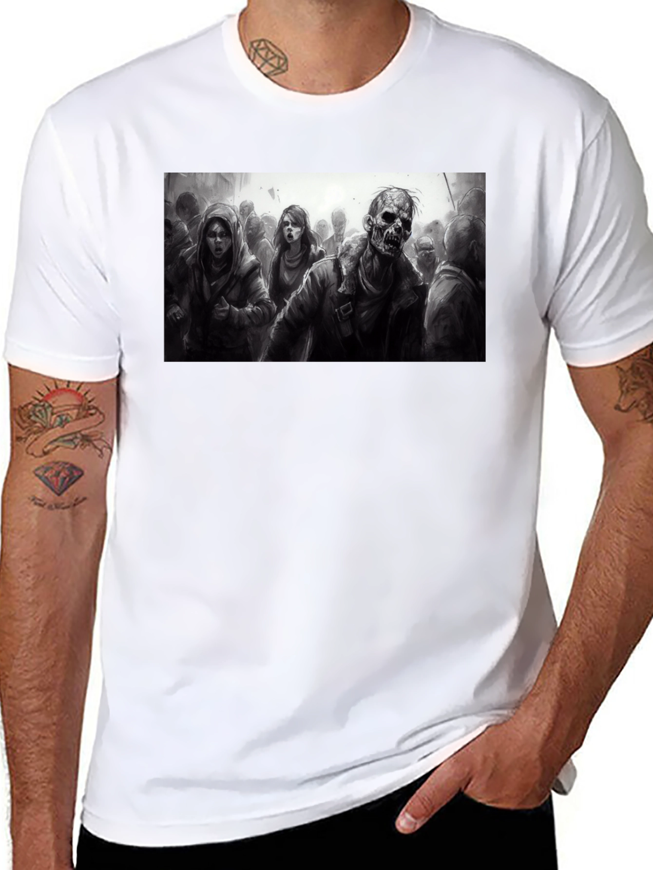 Zombie Horde T-Shirt - Dark Graphic Tee