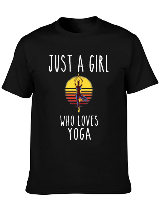 Yoga Lover T-Shirt - Just A Girl Who Loves Yoga Tee