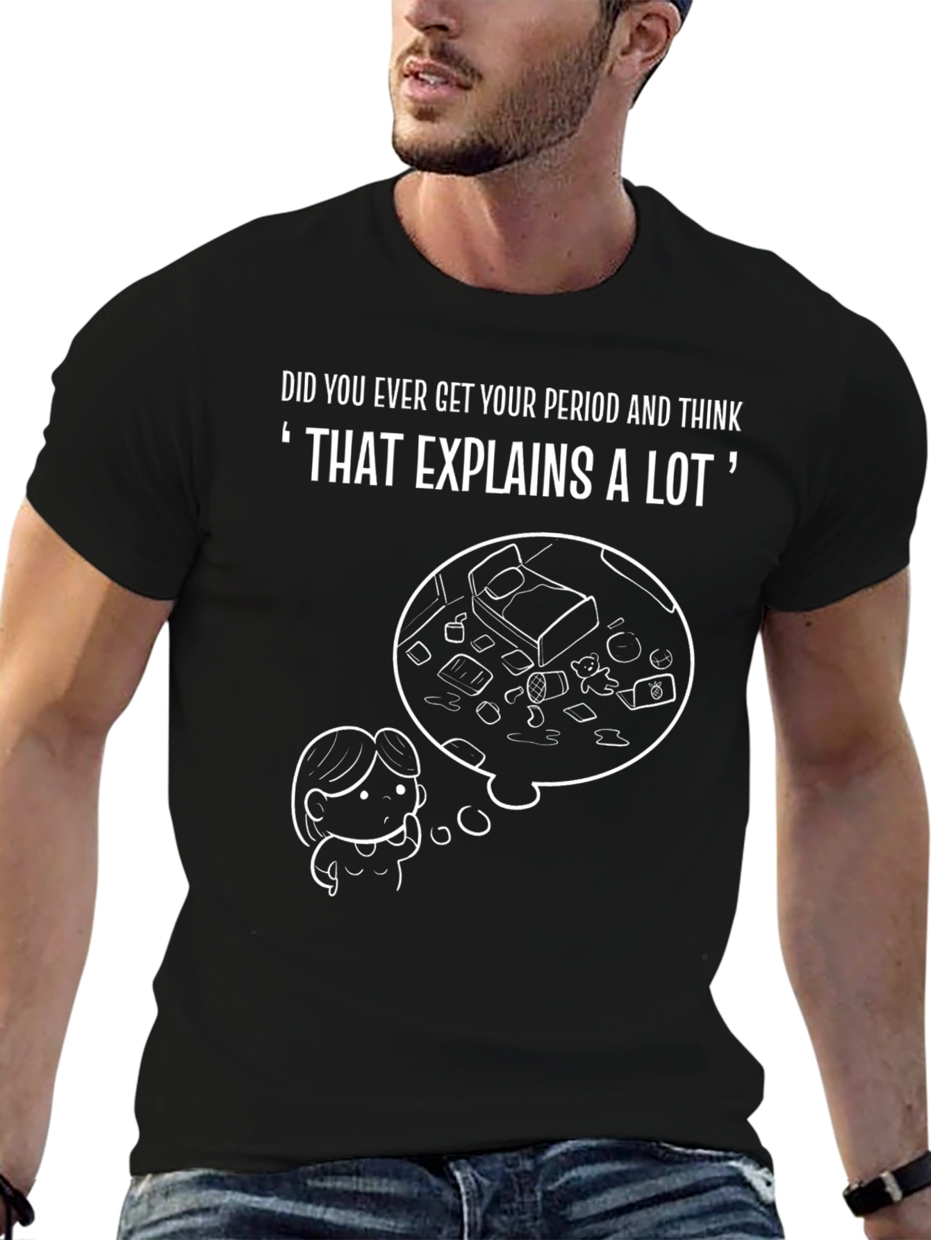 That Explains A Lot T-Shirt Funny Period Tee