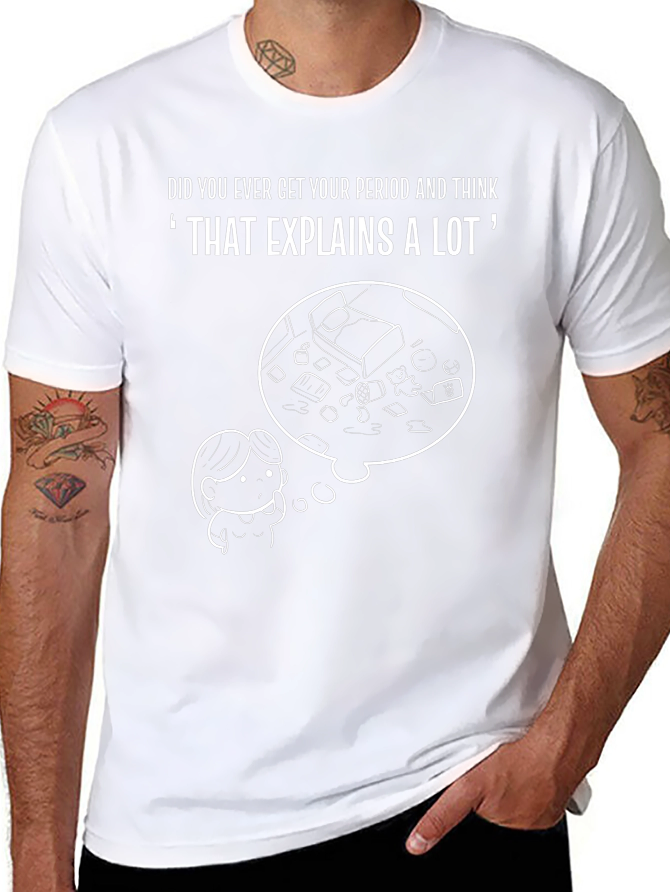 That Explains A Lot T-Shirt Funny Period Tee