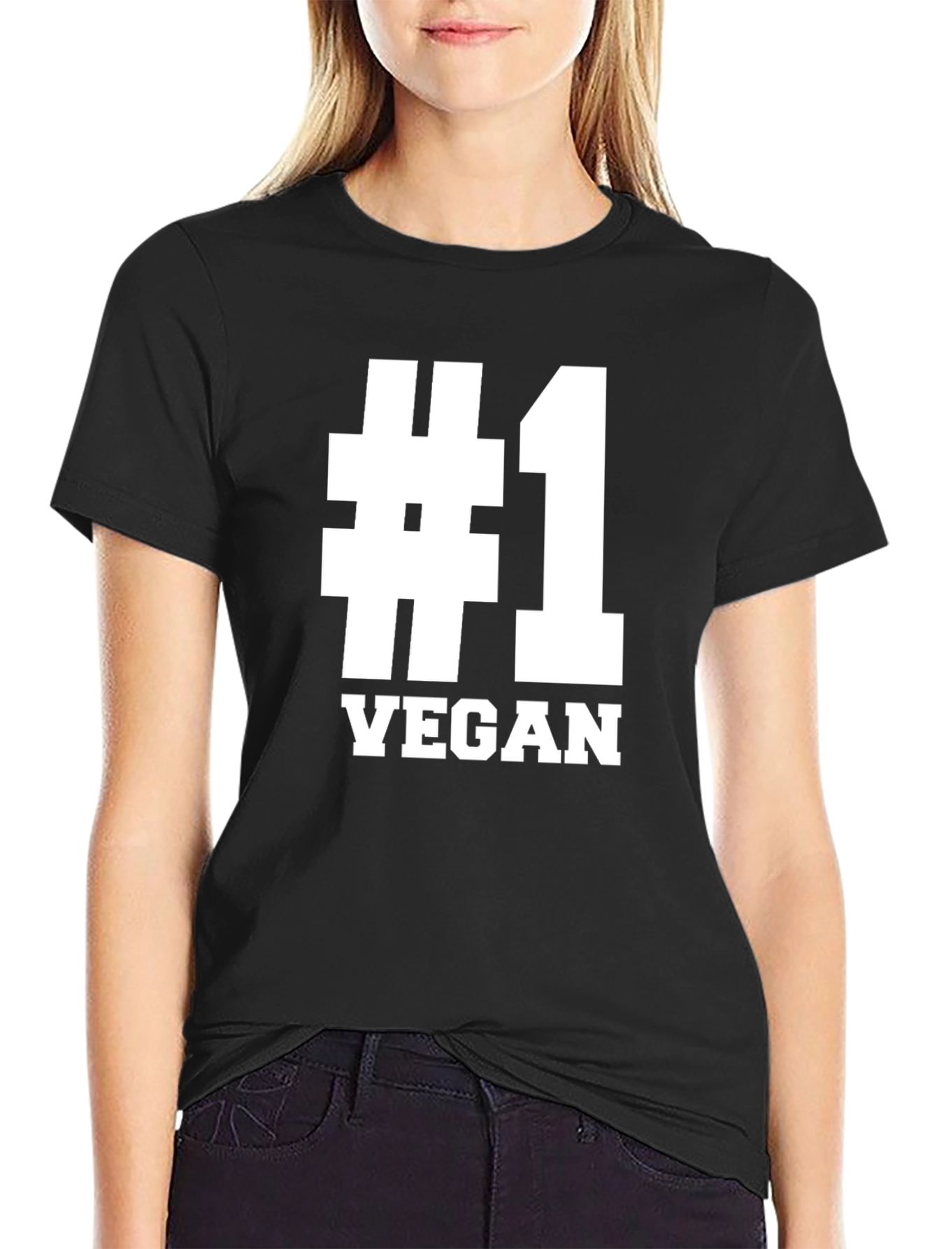 Vegan #1 T-Shirt - Black Vegan Pride Tee