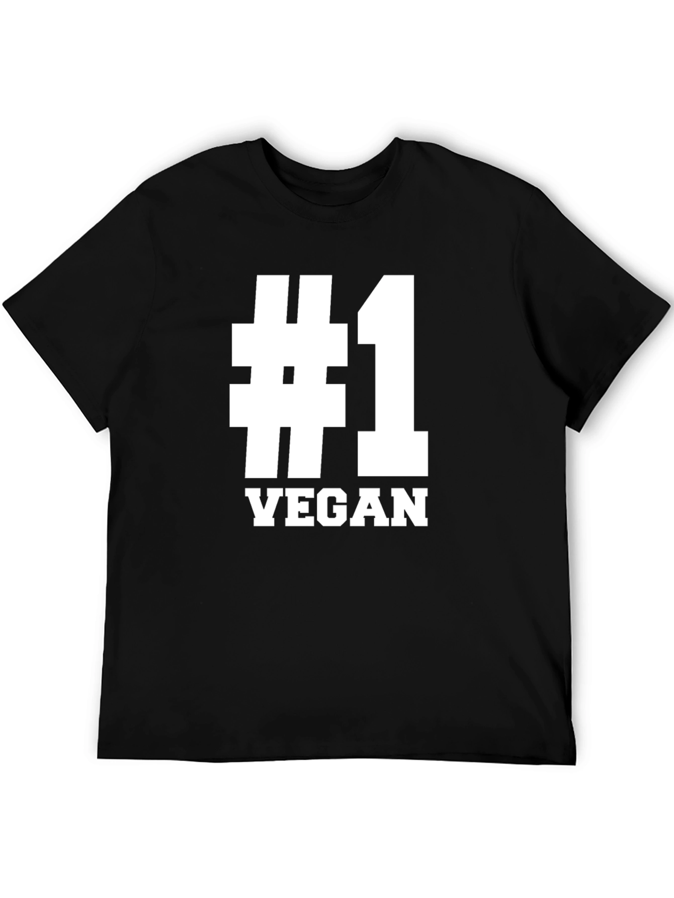 Vegan #1 T-Shirt - Black Vegan Pride Tee