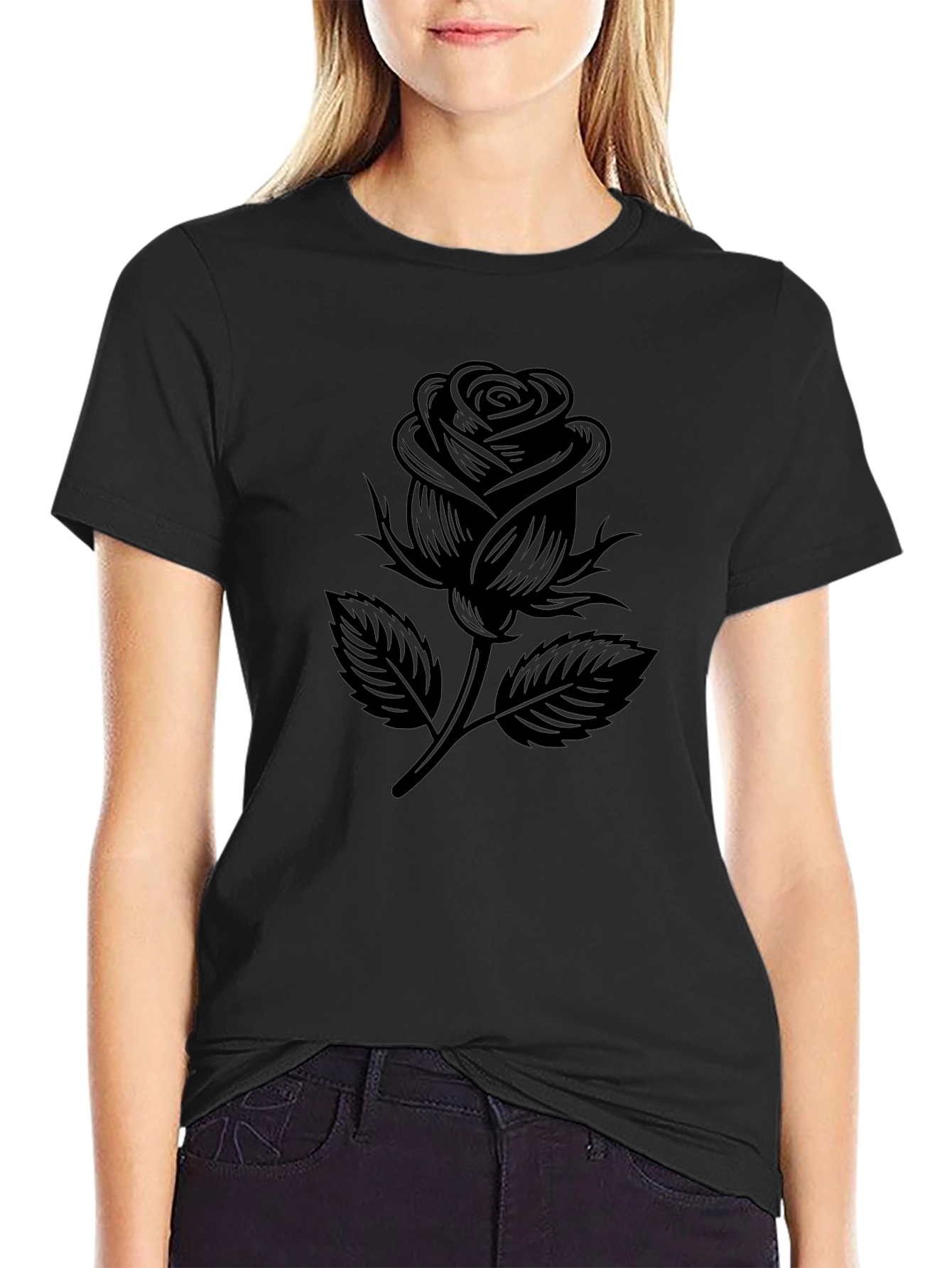 Black Rose Graphic T-Shirt