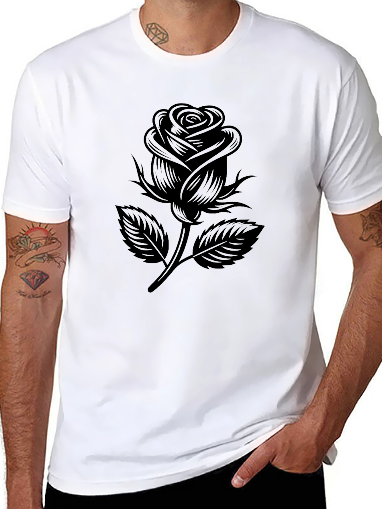 Black Rose Graphic T-Shirt