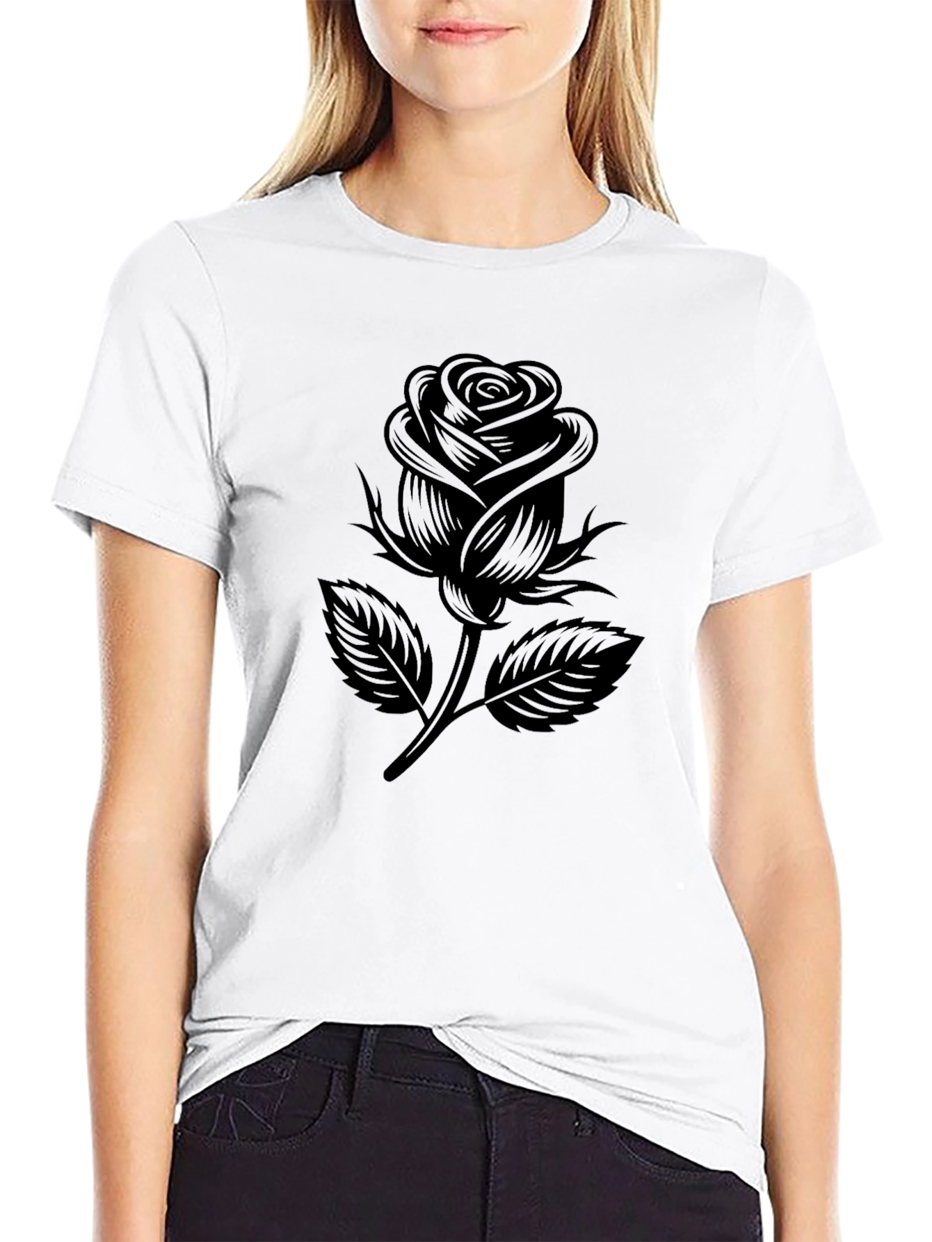 Black Rose Graphic T-Shirt