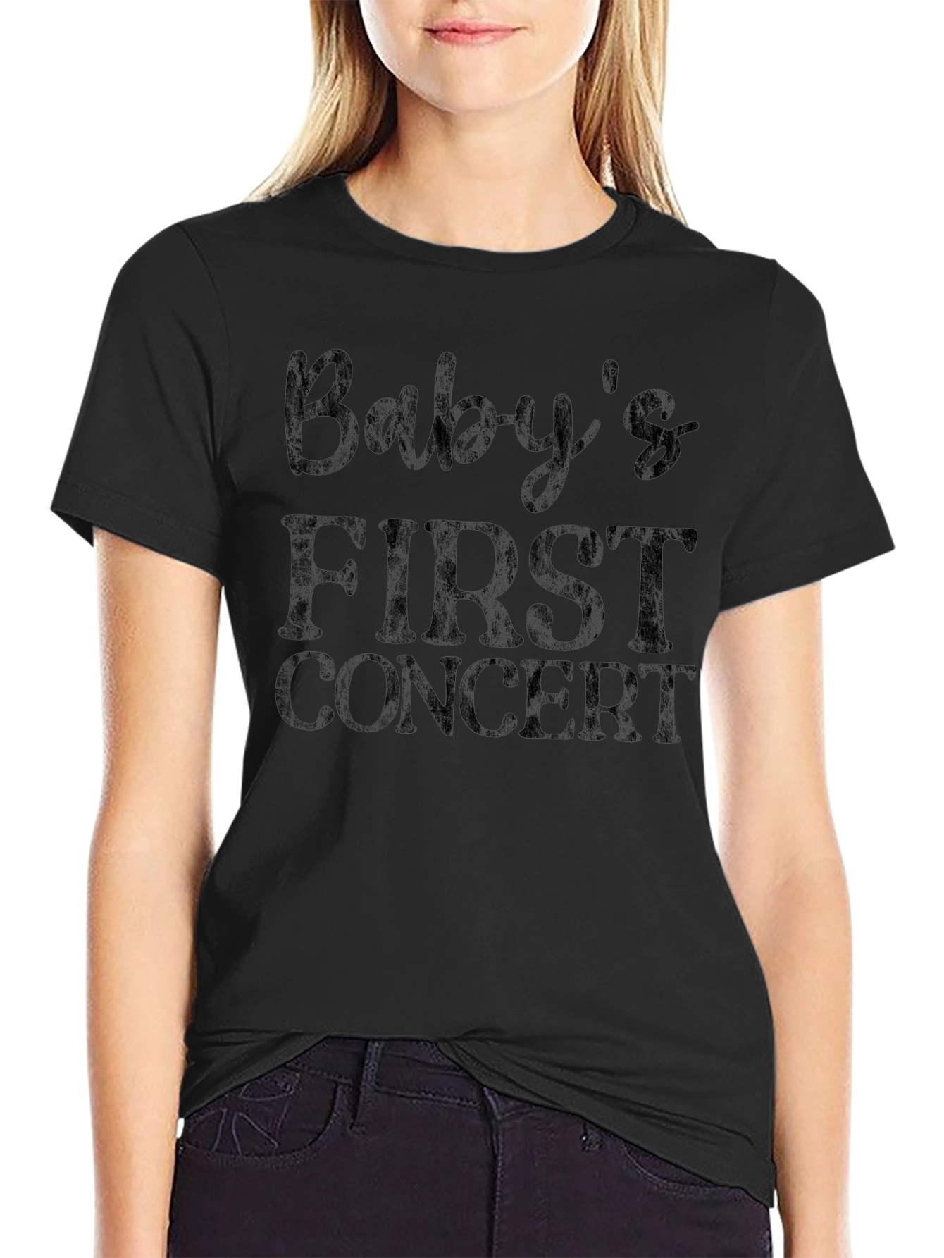 Babys First Concert Black Graphic Tee