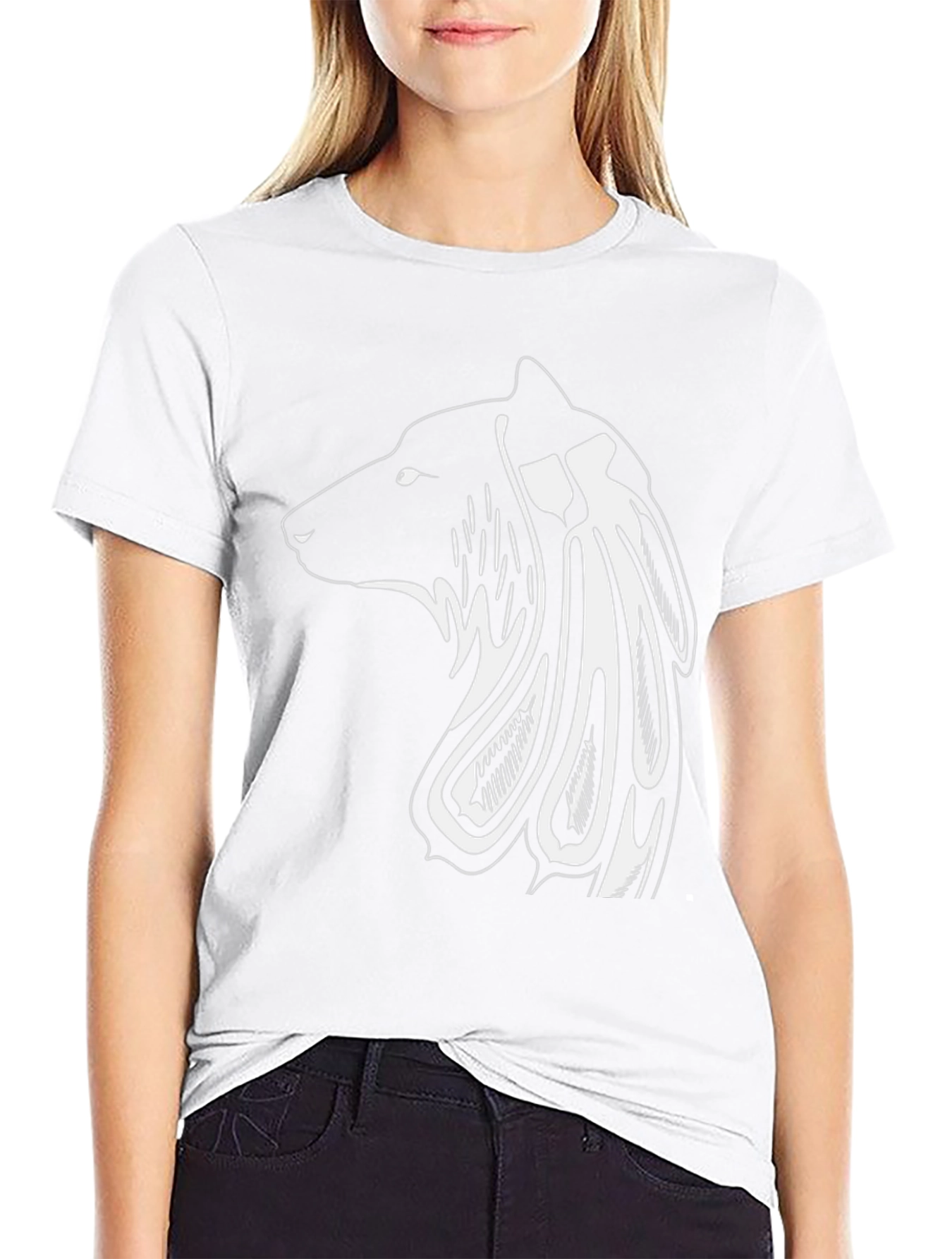 Tribal Bear Graphic Tee - Mens Black T-Shirt