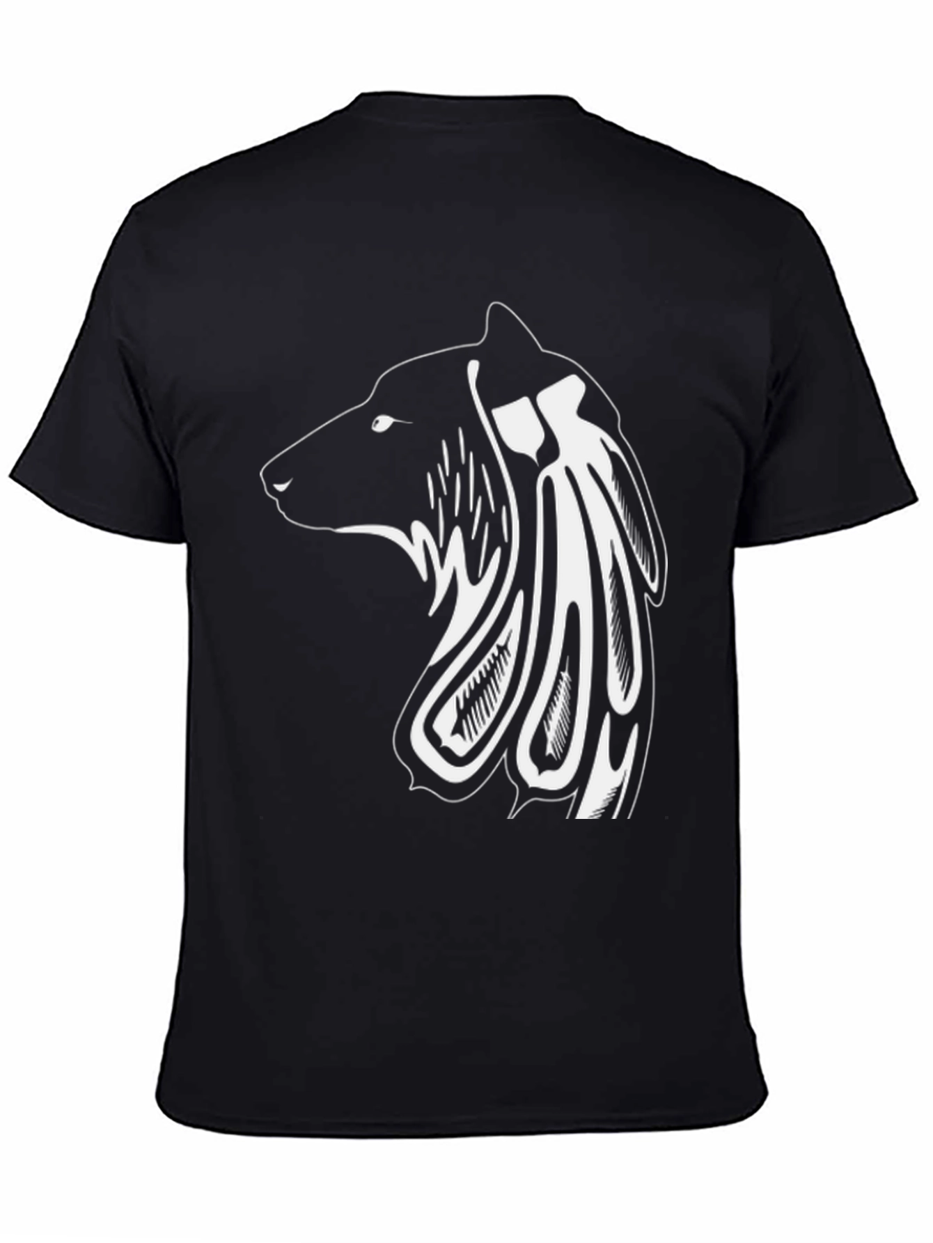Tribal Bear Graphic Tee - Mens Black T-Shirt
