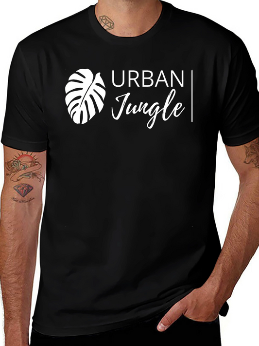 Urban Jungle Black Graphic T-Shirt