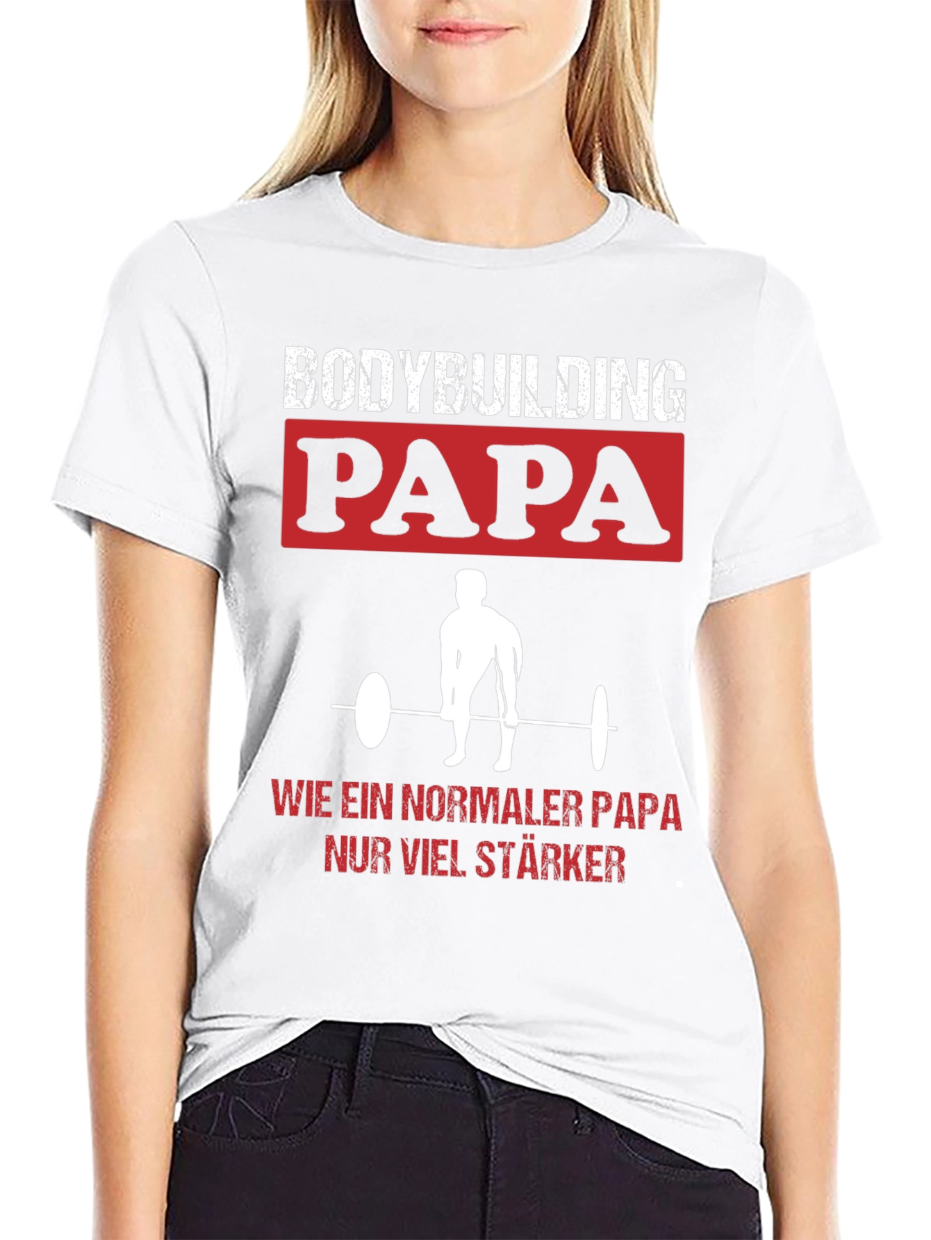 Bodybuilding Papa T-Shirt - Strong Dad Gym Tee