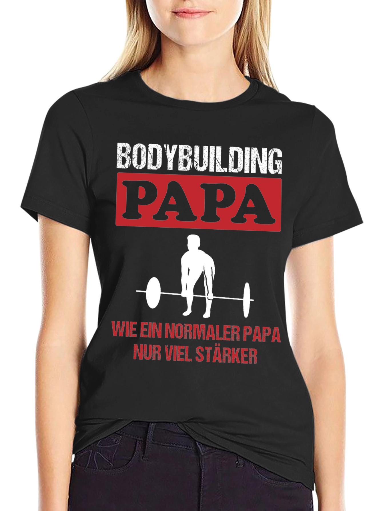 Bodybuilding Papa T-Shirt - Strong Dad Gym Tee