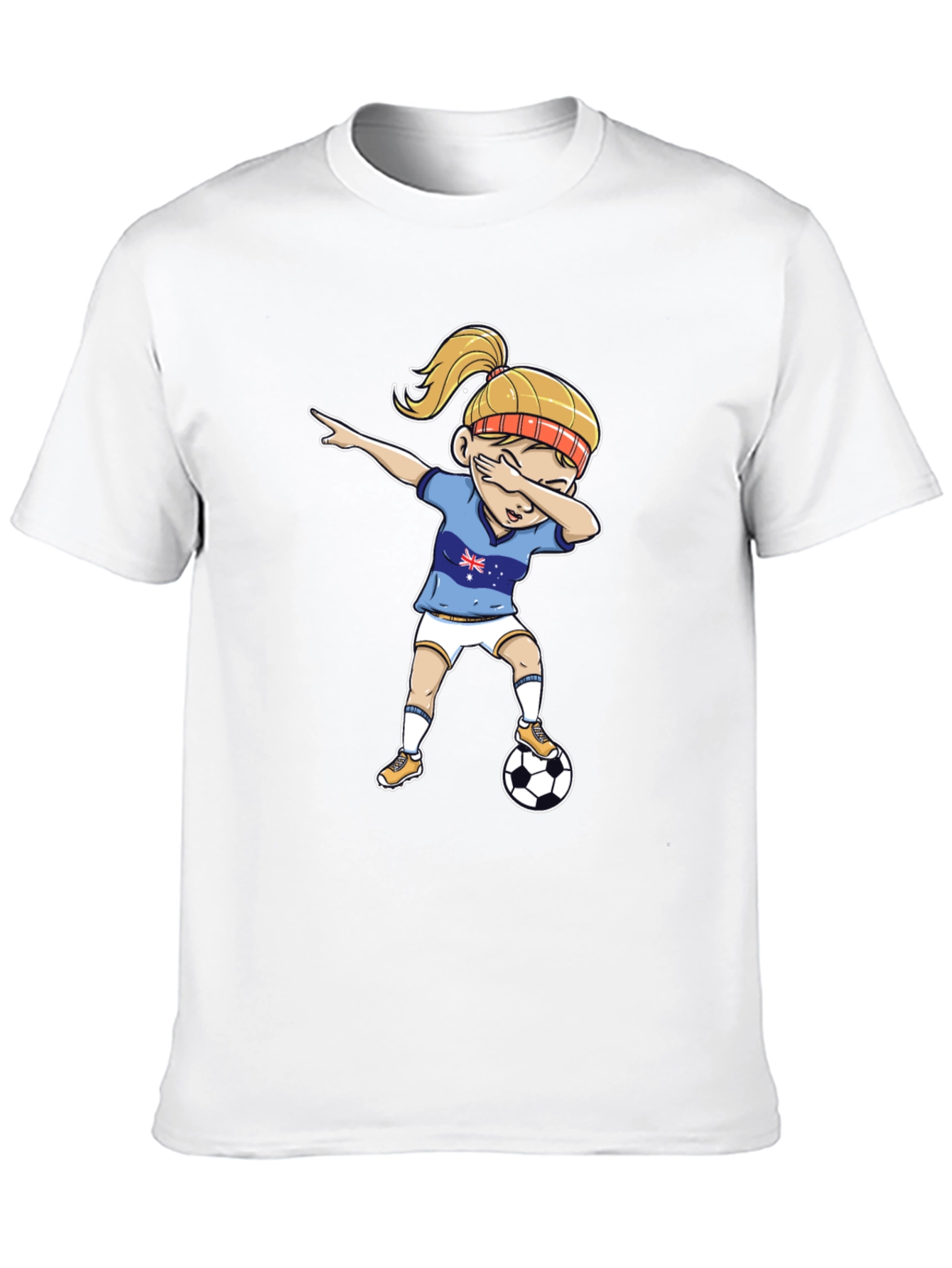 Australia Soccer Girl Dab T-Shirt