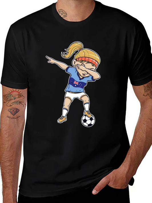 Australia Soccer Girl Dab T-Shirt