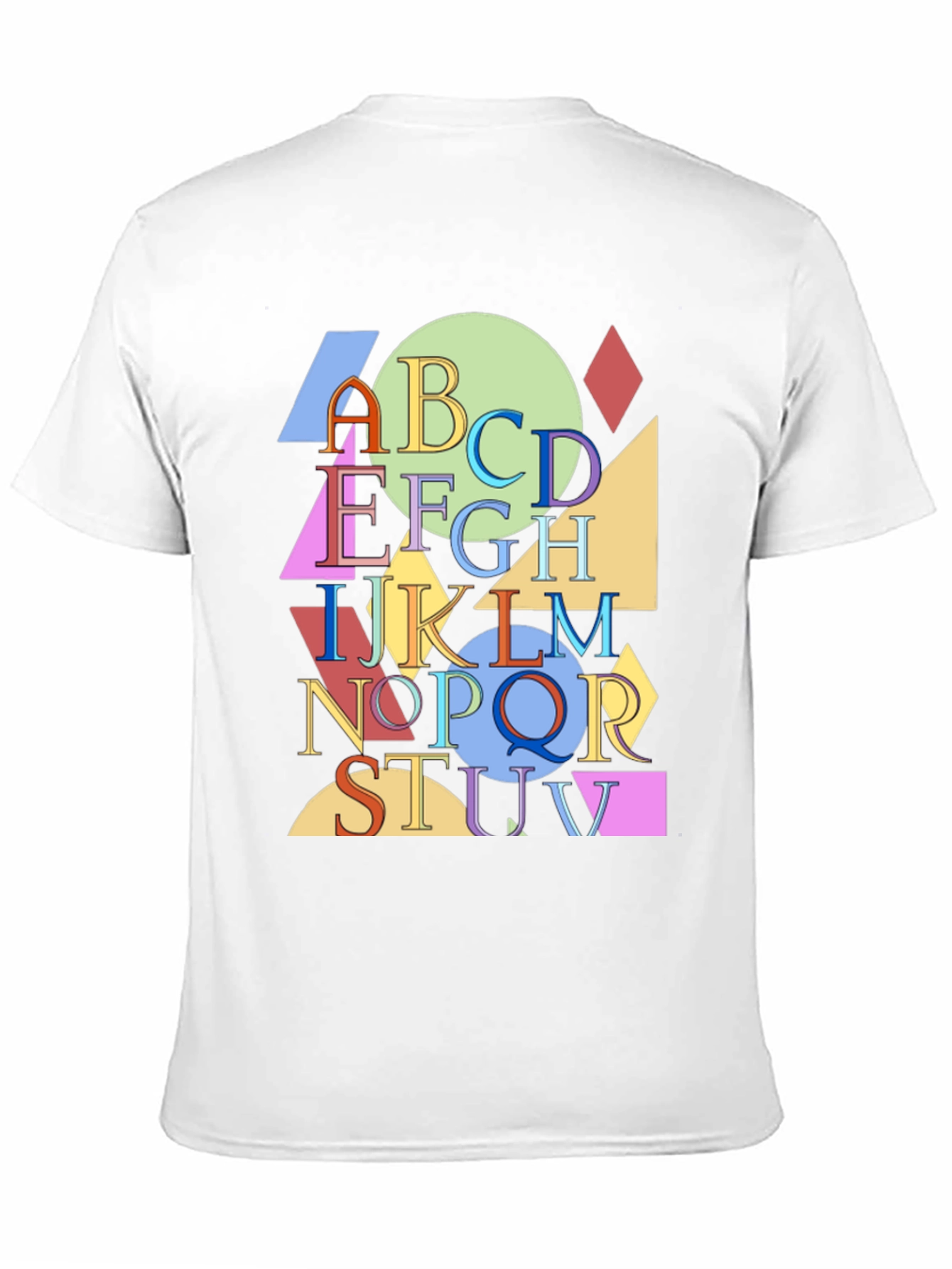 Alphabet Geometric Design T-Shirt