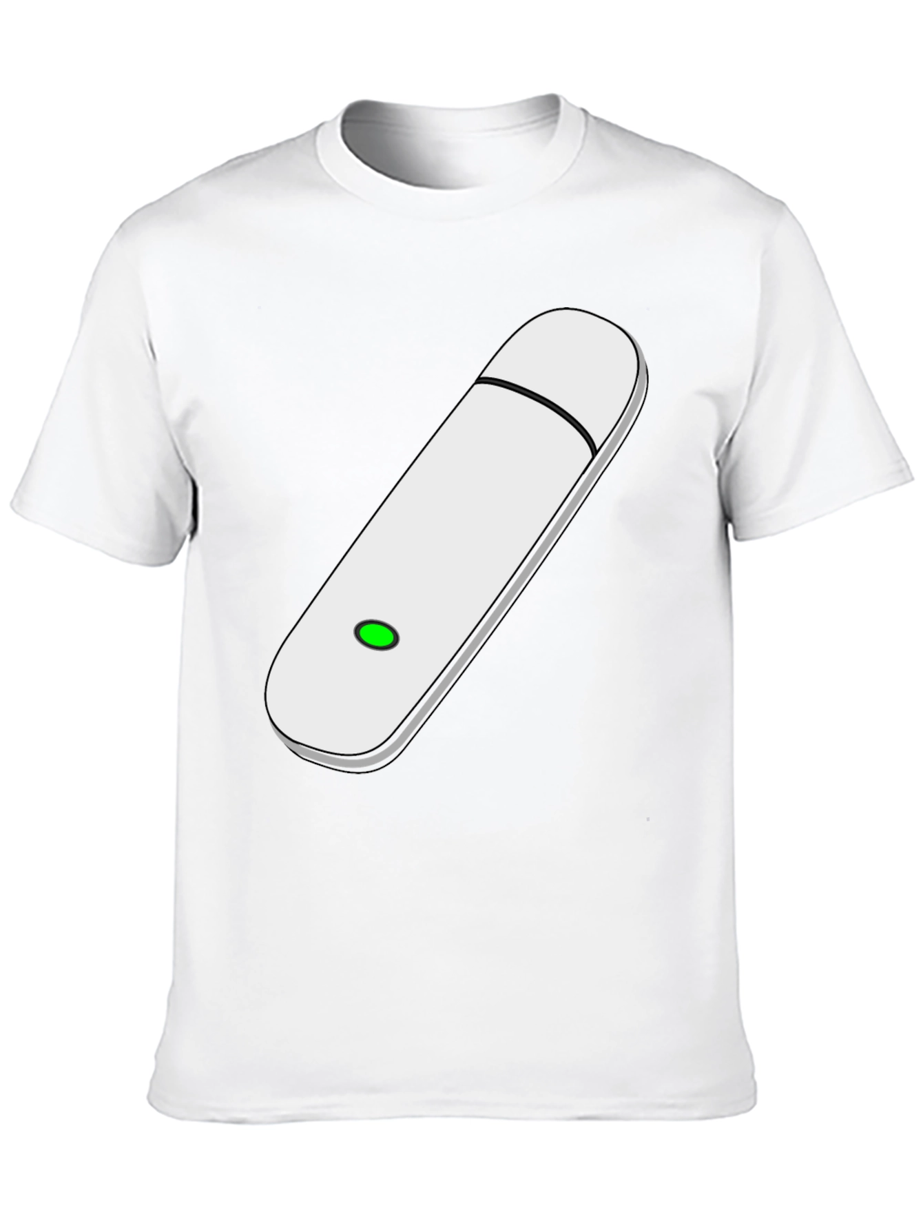 USB Drive Graphic Tee - Black Cotton Blend T-Shirt