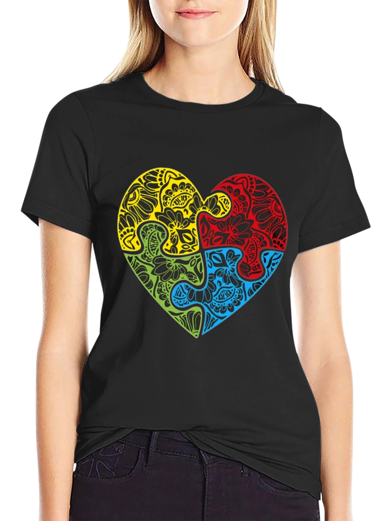 Autism Awareness Puzzle Heart T-Shirt