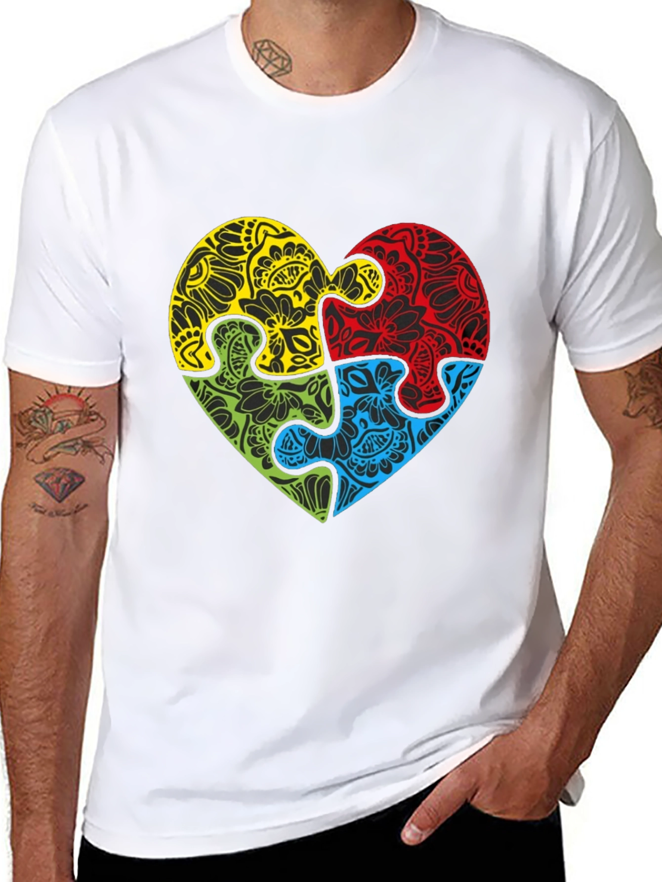 Autism Awareness Puzzle Heart T-Shirt