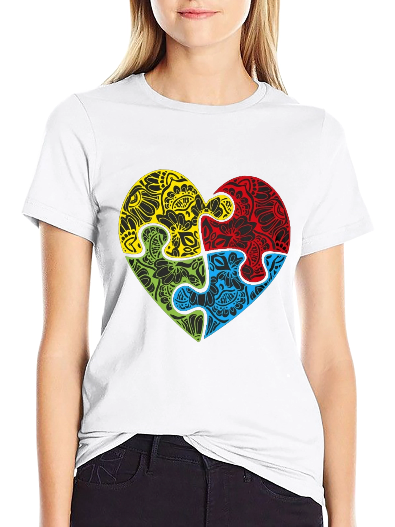 Autism Awareness Puzzle Heart T-Shirt