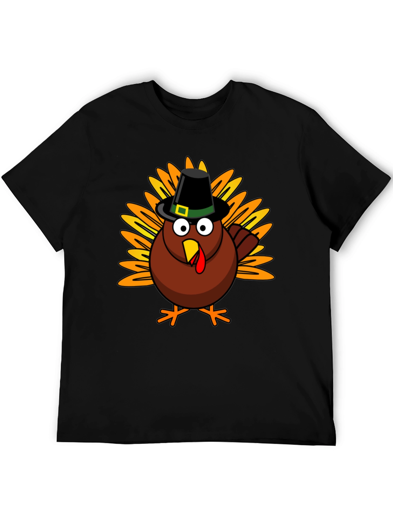 Thanksgiving Turkey T-Shirt - Mens Crew Neck Tee