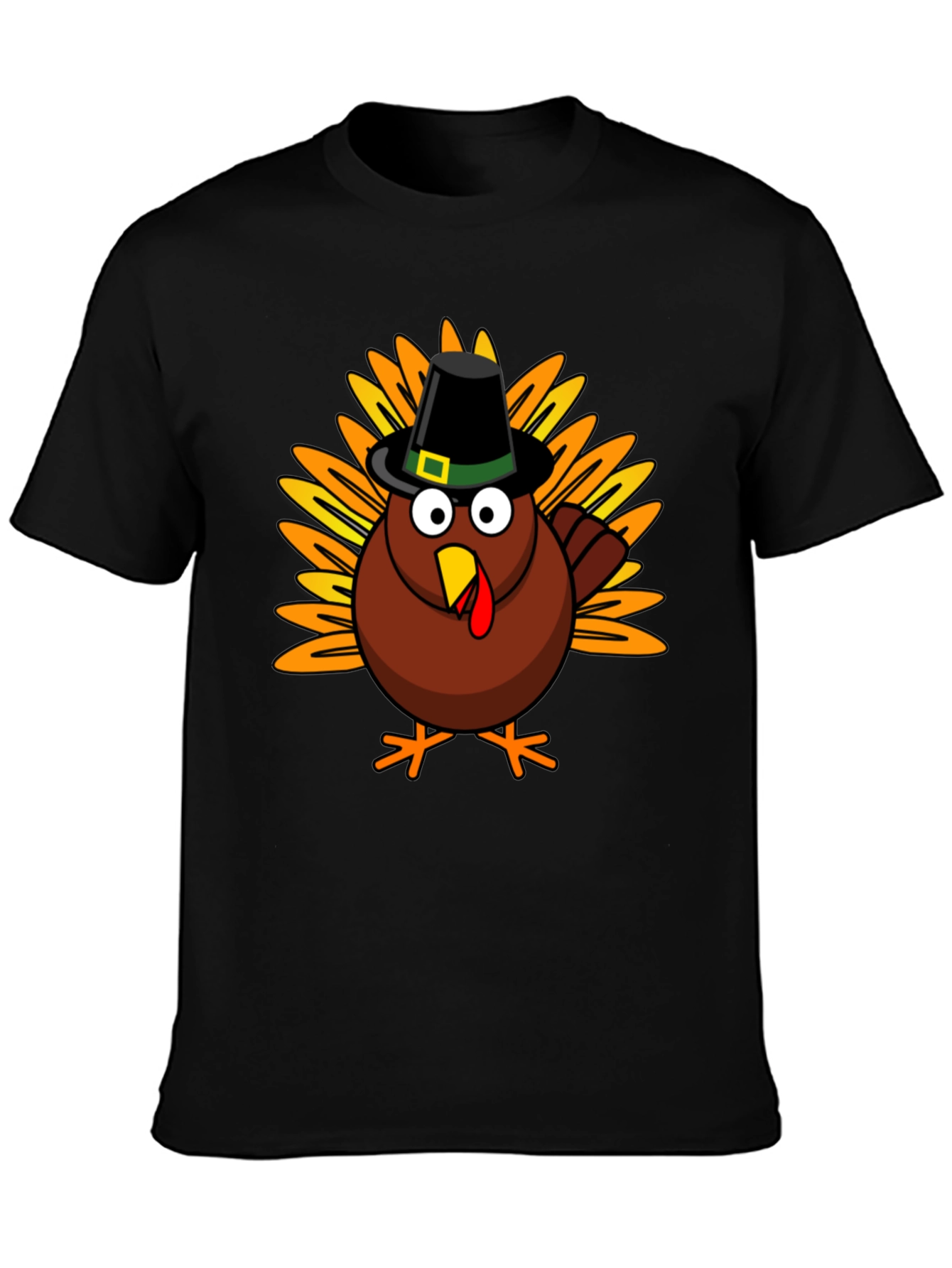 Thanksgiving Turkey T-Shirt - Mens Crew Neck Tee