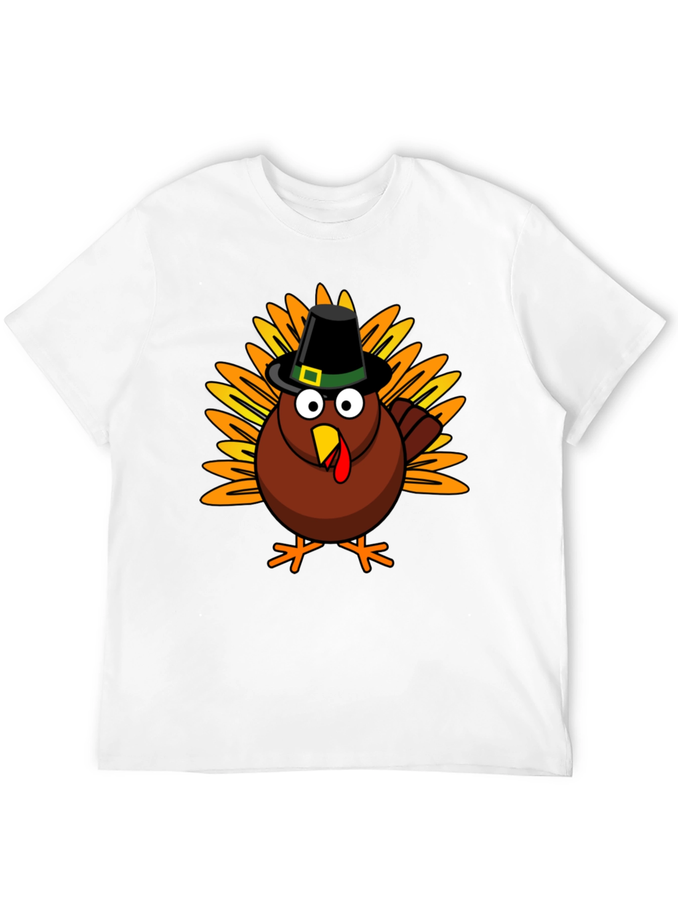 Thanksgiving Turkey T-Shirt - Mens Crew Neck Tee