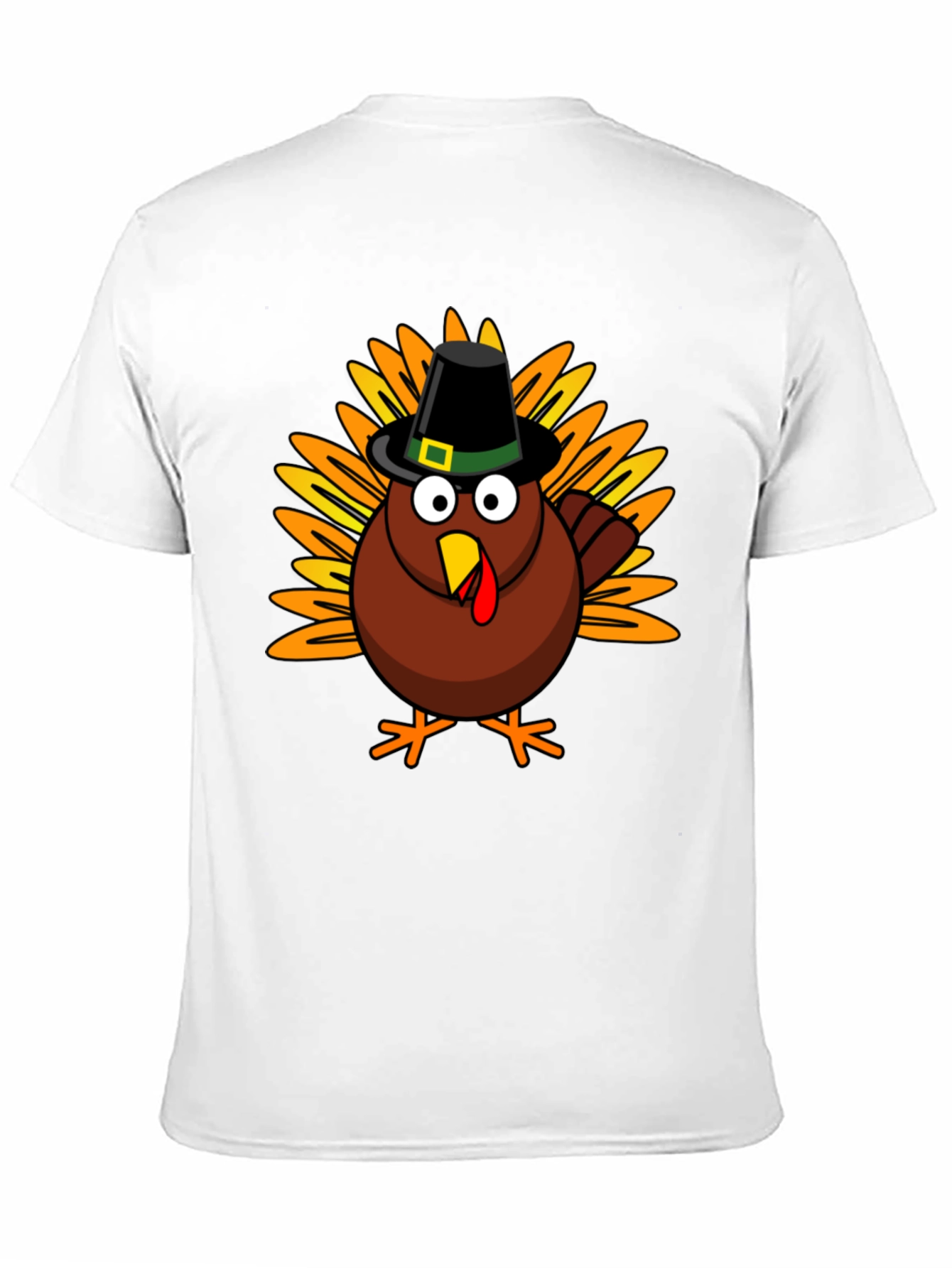Thanksgiving Turkey T-Shirt - Mens Crew Neck Tee