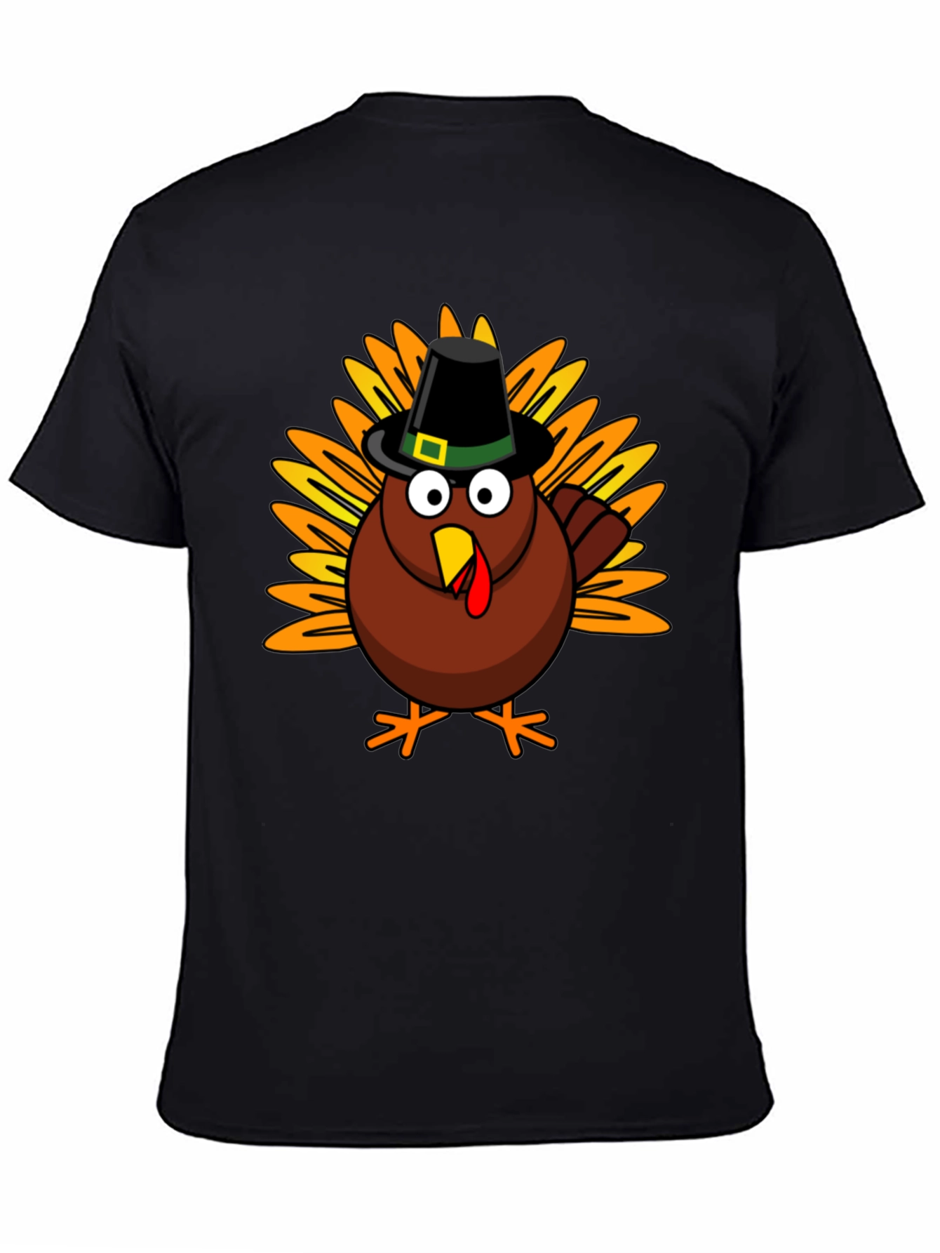 Thanksgiving Turkey T-Shirt - Mens Crew Neck Tee