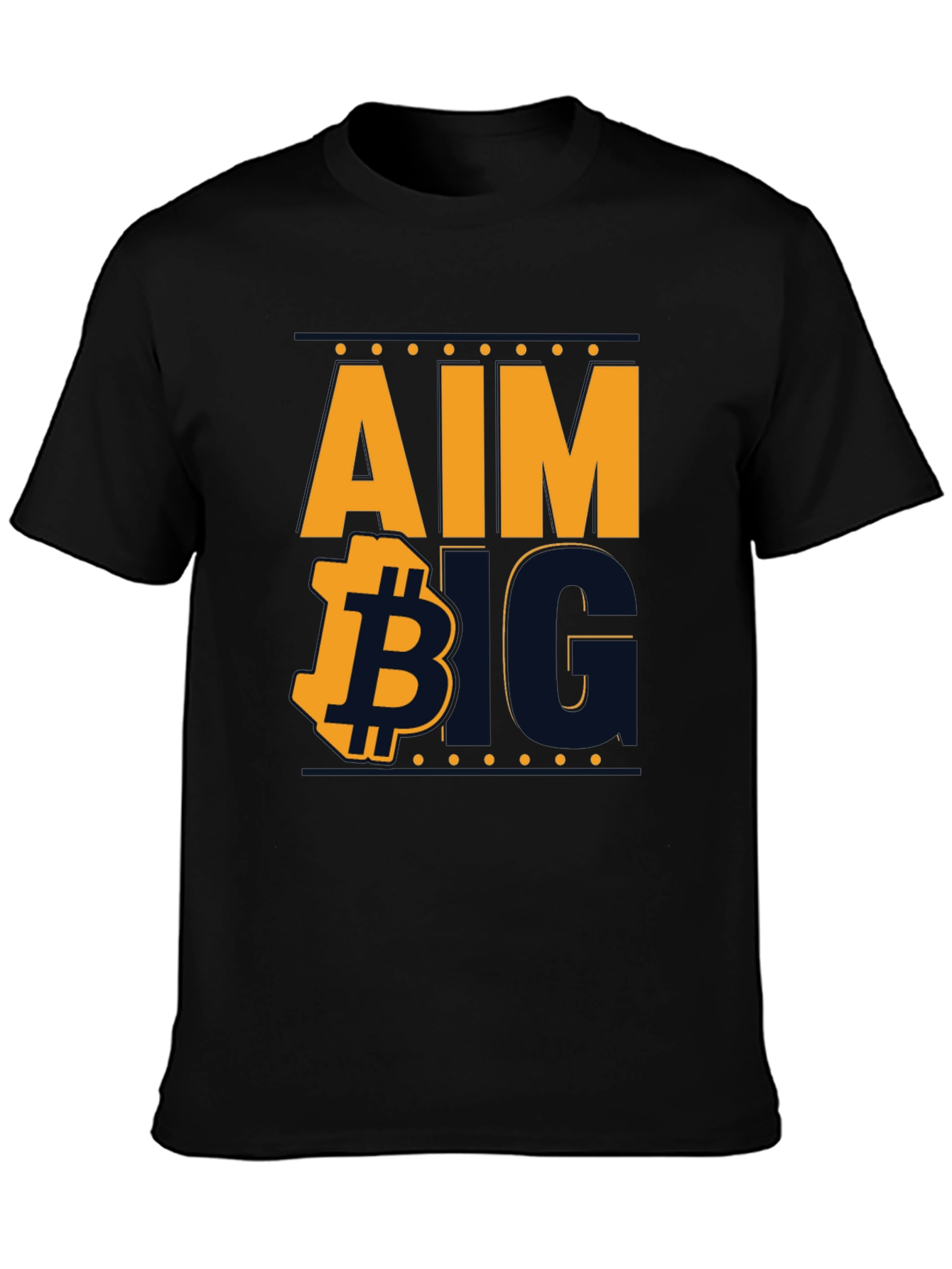 Aim Big Bitcoin Graphic Tee - Black