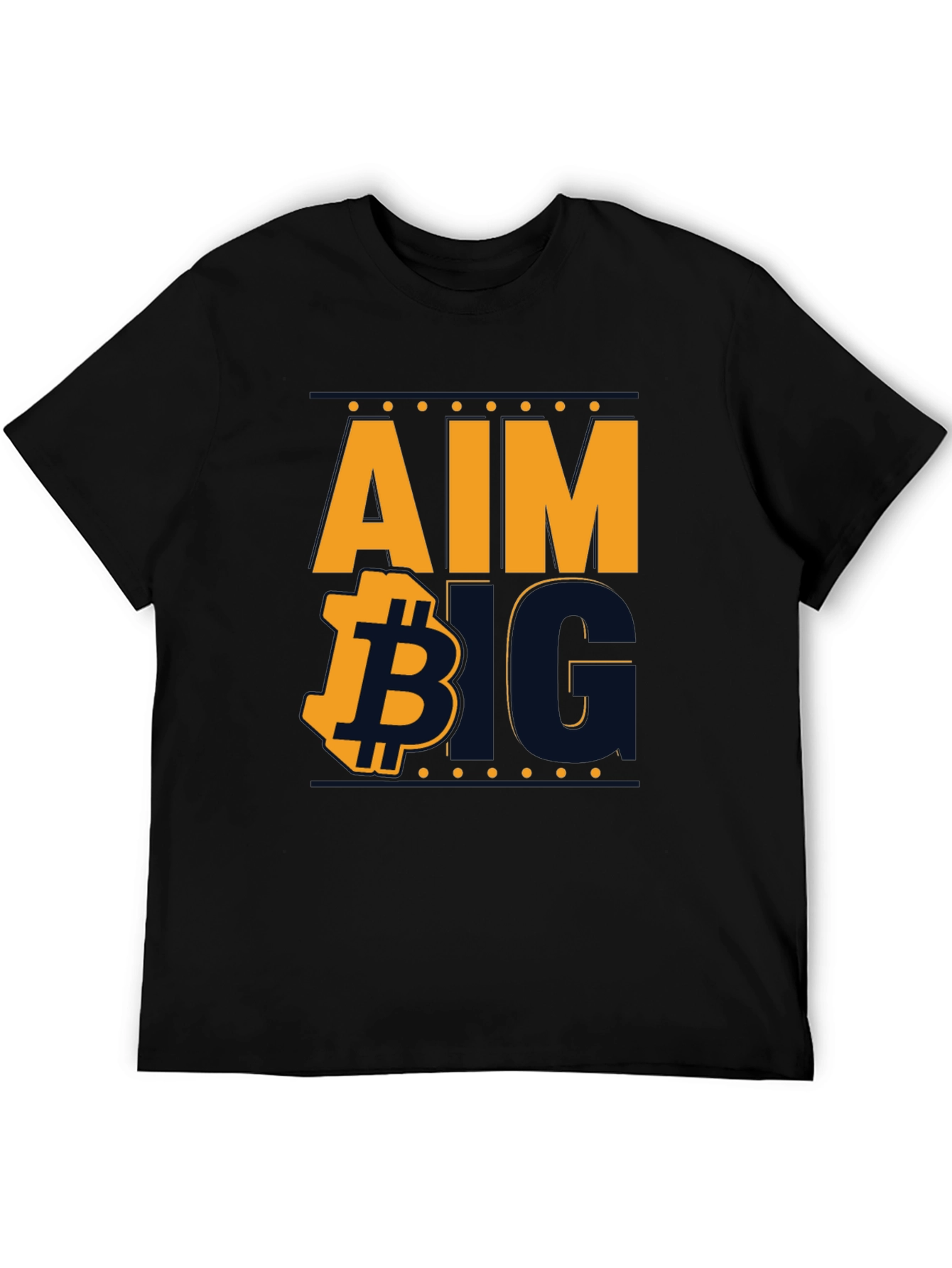 Aim Big Bitcoin Graphic Tee - Black