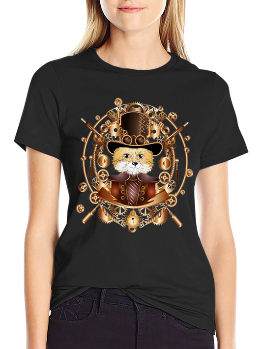 Steampunk Fox T-Shirt - Unique Graphic Tee