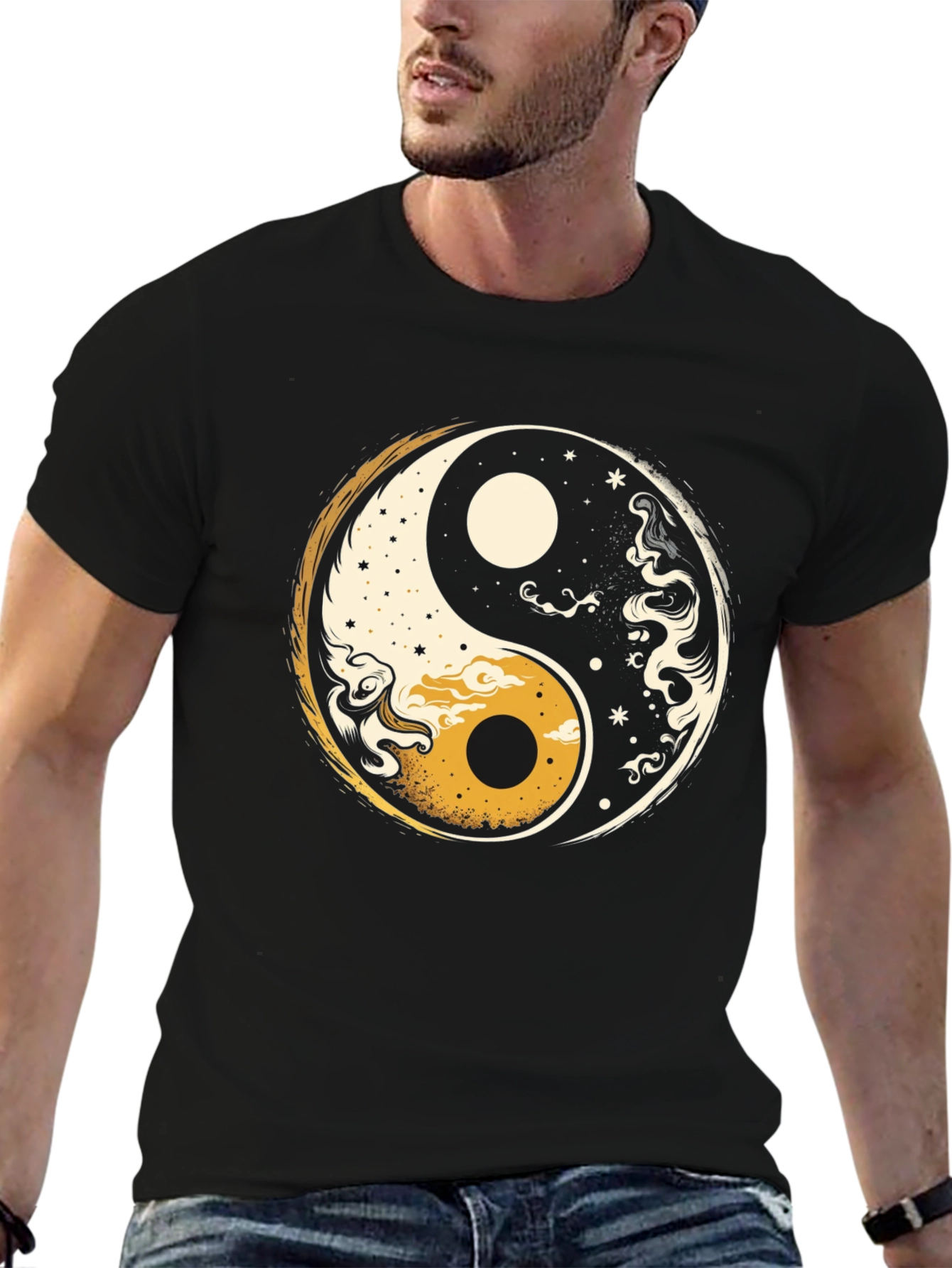 Yin Yang Graphic Tee - Black