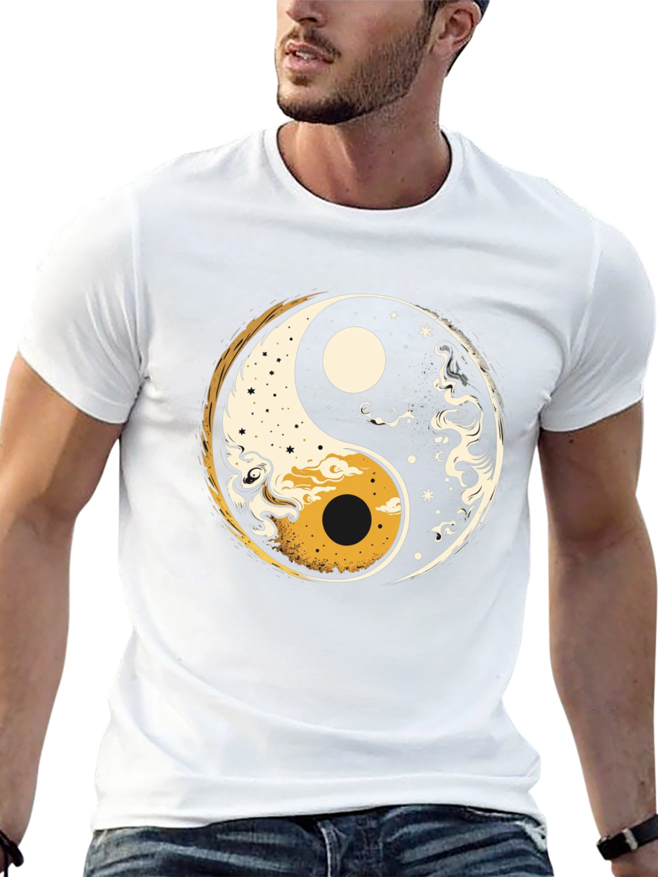 Yin Yang Graphic Tee - Black