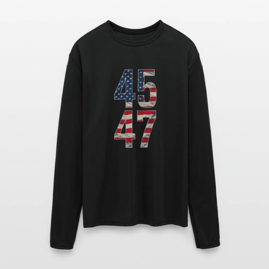 45 and 47 American Flag Reflection Trump 2024 Tee