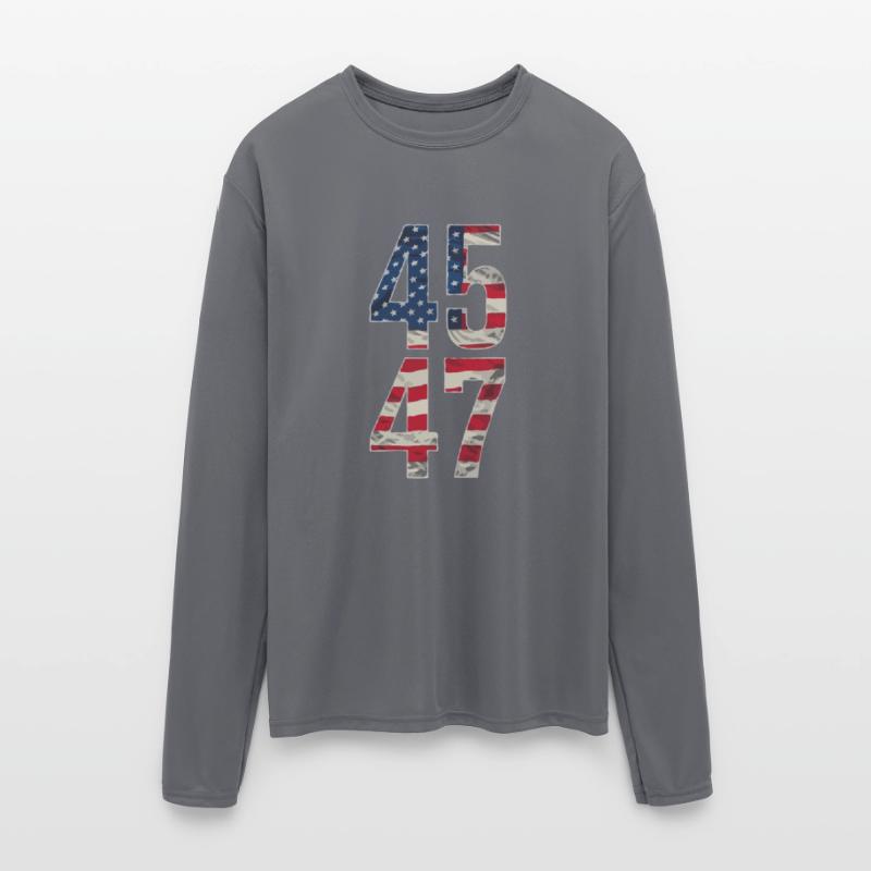 45 and 47 American Flag Reflection Trump 2024 Tee