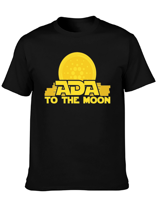 ADA to the Moon Black T-Shirt | Crypto Enthusiast Tee