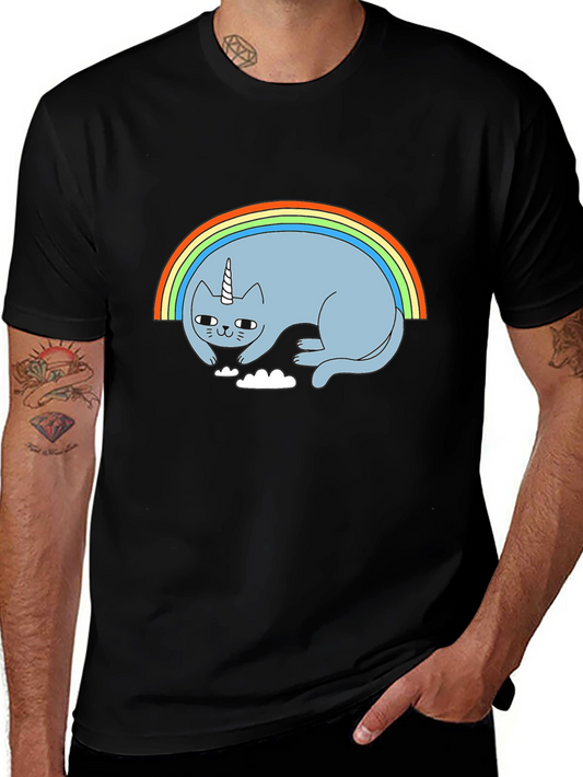 Unicorn Cat Rainbow Graphic T-Shirt - Fun and Unique Design