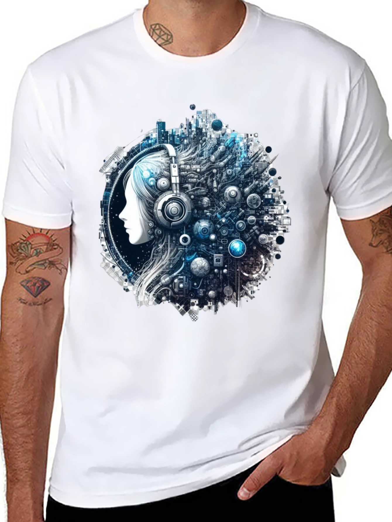 Abstract Tech Mindset Graphic Tee